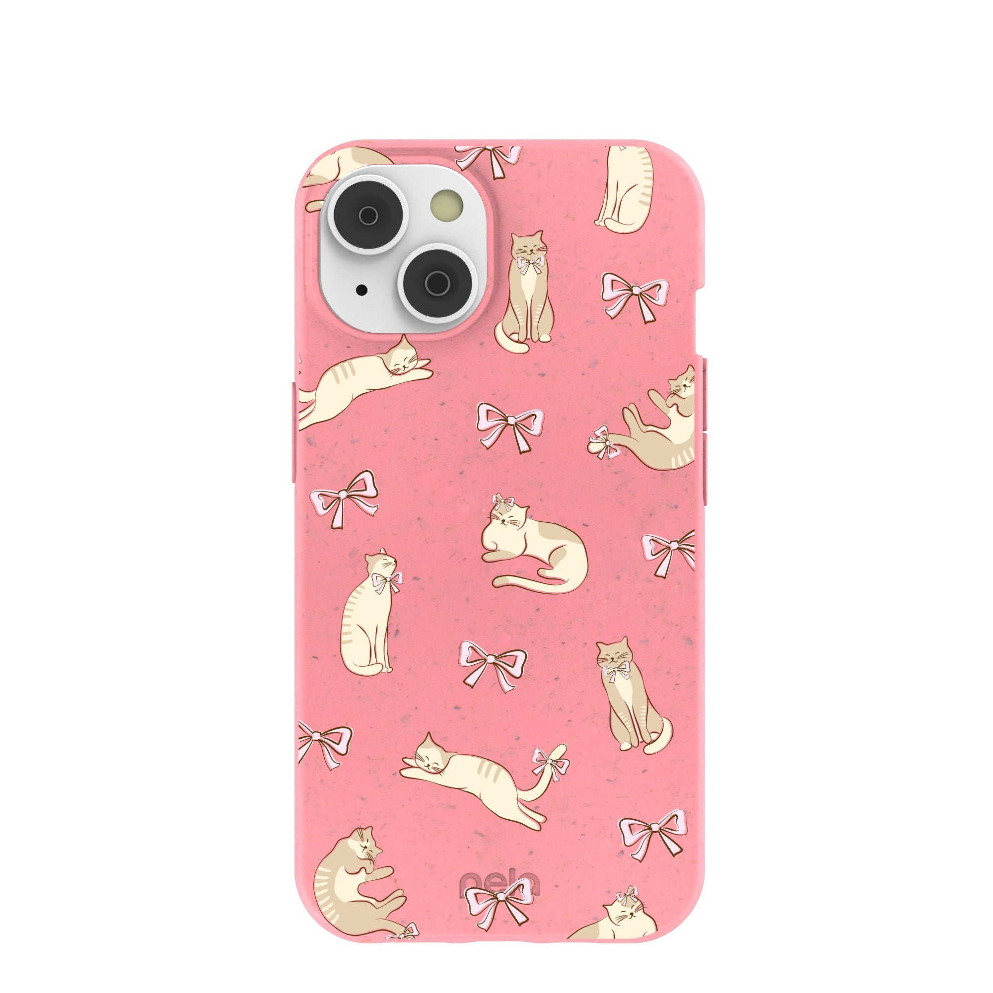 Bubblegum Pink Purrfection iPhone 14/16e Case Refurbished - Pela Case refurbished available on Cerqular