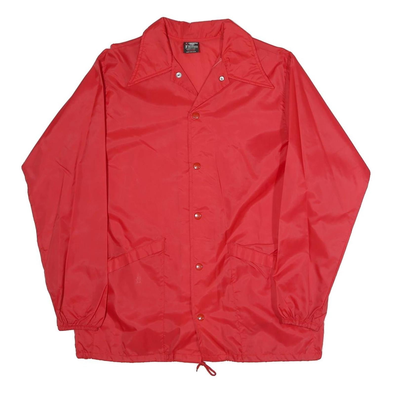 ARISTO JAC BY HILTON Mens Red Polyester Blend Button Jacket M Plain Buttoned Refurbished - N/A refurbished available on Cerqular