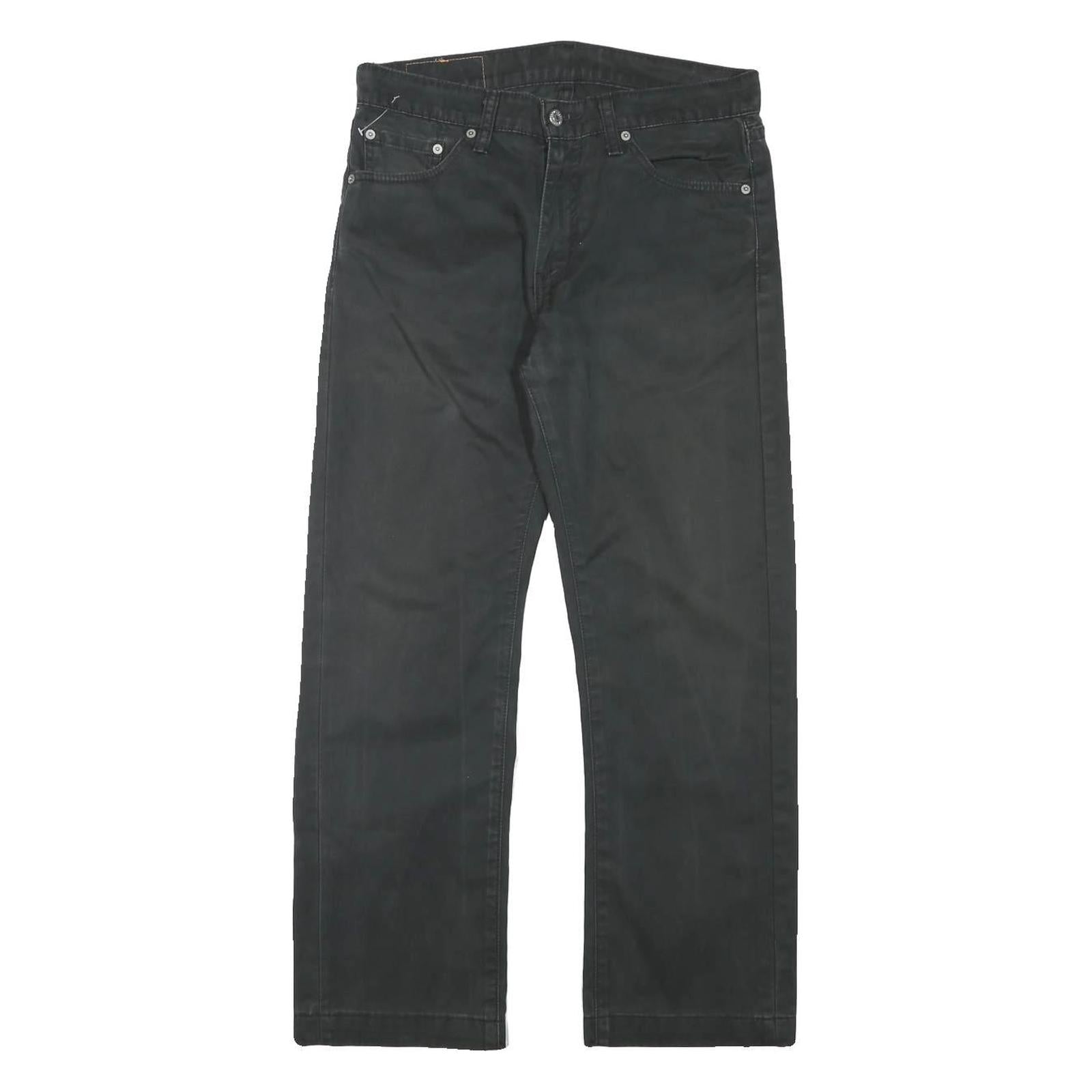 LEVI'S Mens Cotton Blend Black Regular Straight Trousers W31 L27 Zip Closure Refurbished - N/A refurbished available on Cerqular
