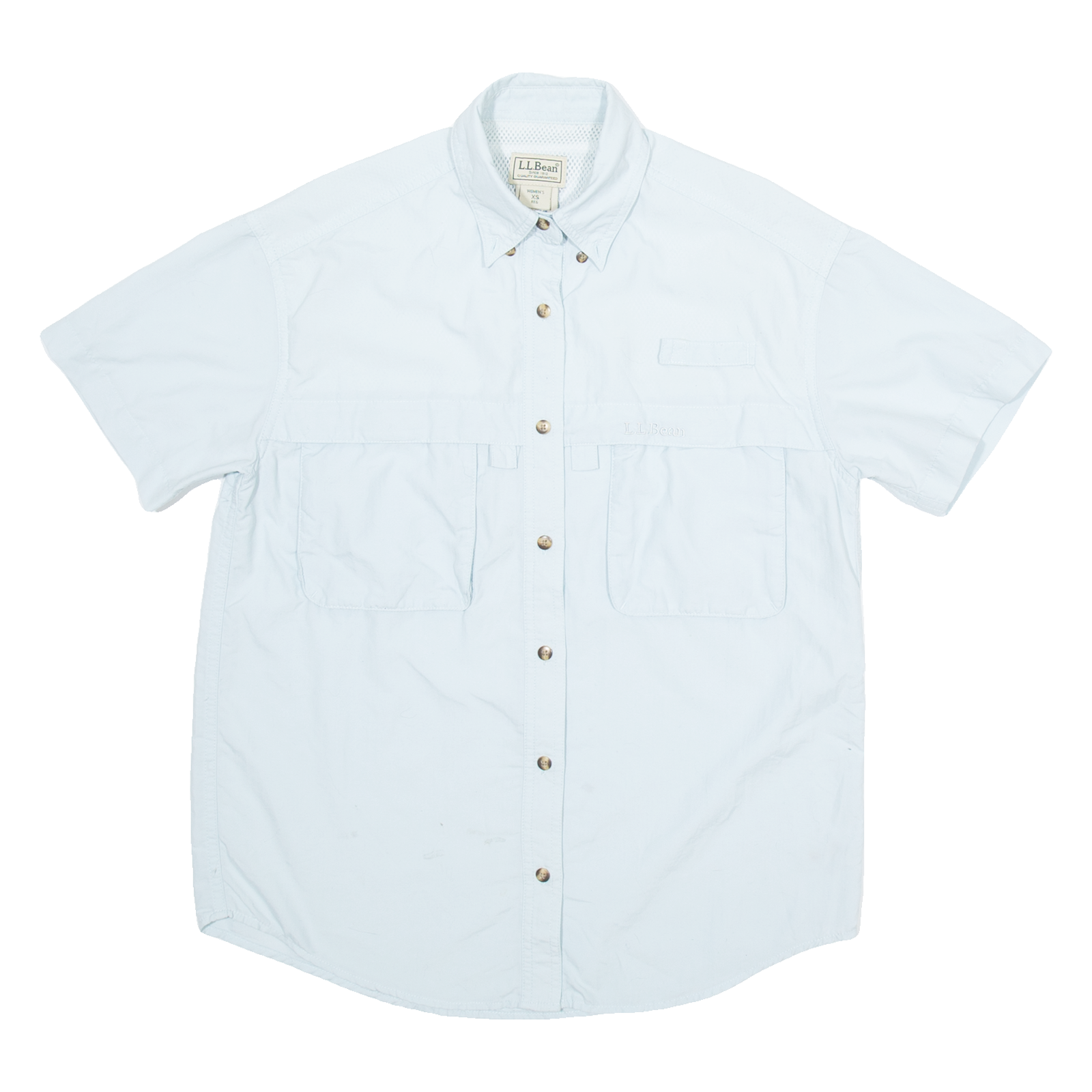 LL BEAN Womens Plain Shirt Blue XS Refurbished - N/A refurbished available on Cerqular