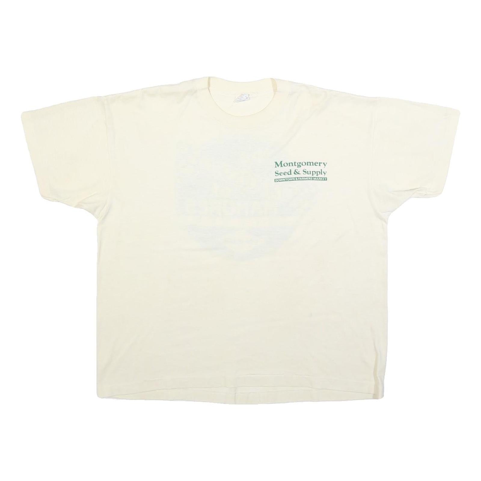 TEEJAYS Womens Cream Green Graphic T-Shirt XL Short Sleeve Crew Neck Refurbished - N/A refurbished available on Cerqular