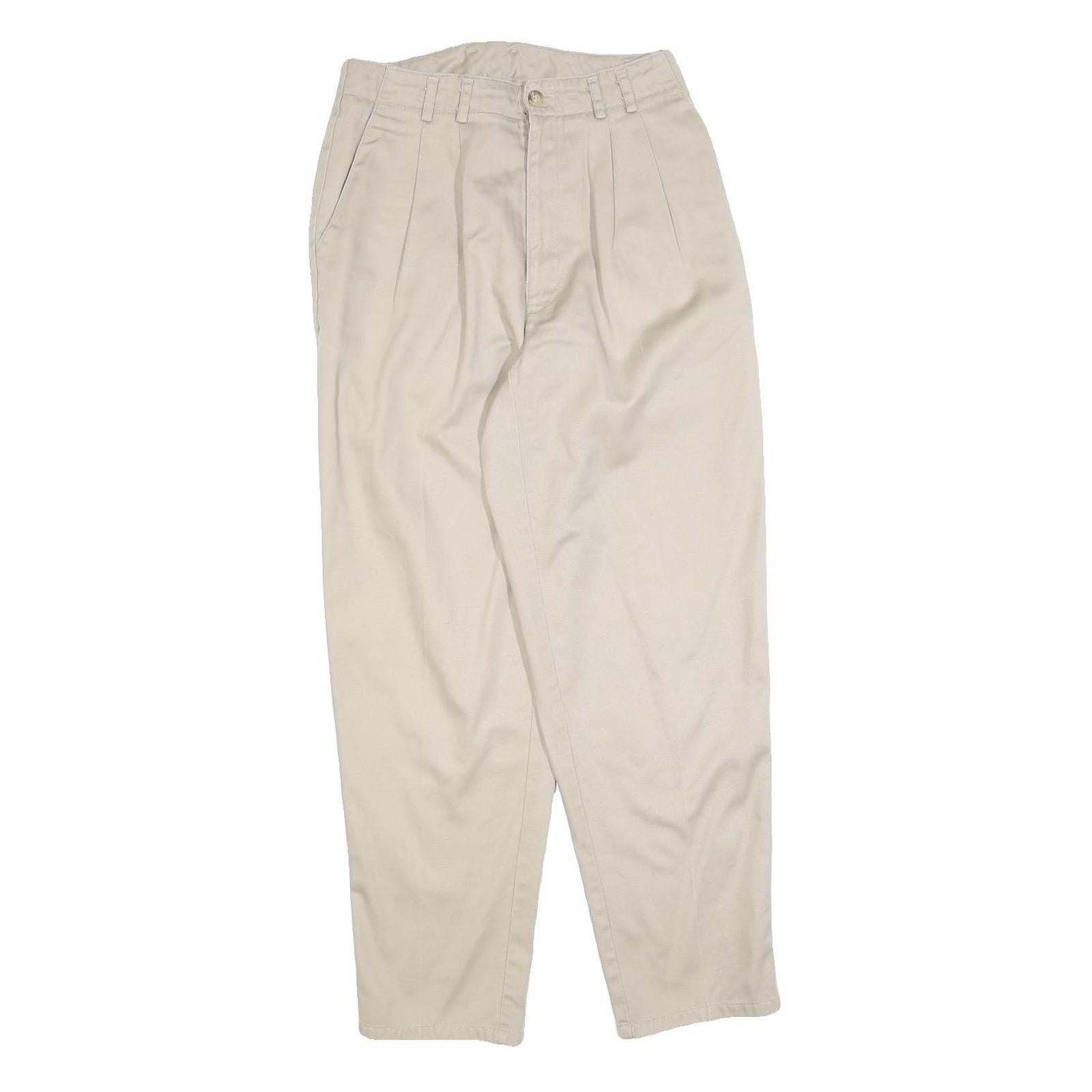 HUNT CLUB Womens Cotton Blend Beige Regular Straight Trousers W26 L28 Classic Refurbished - N/A refurbished available on Cerqular