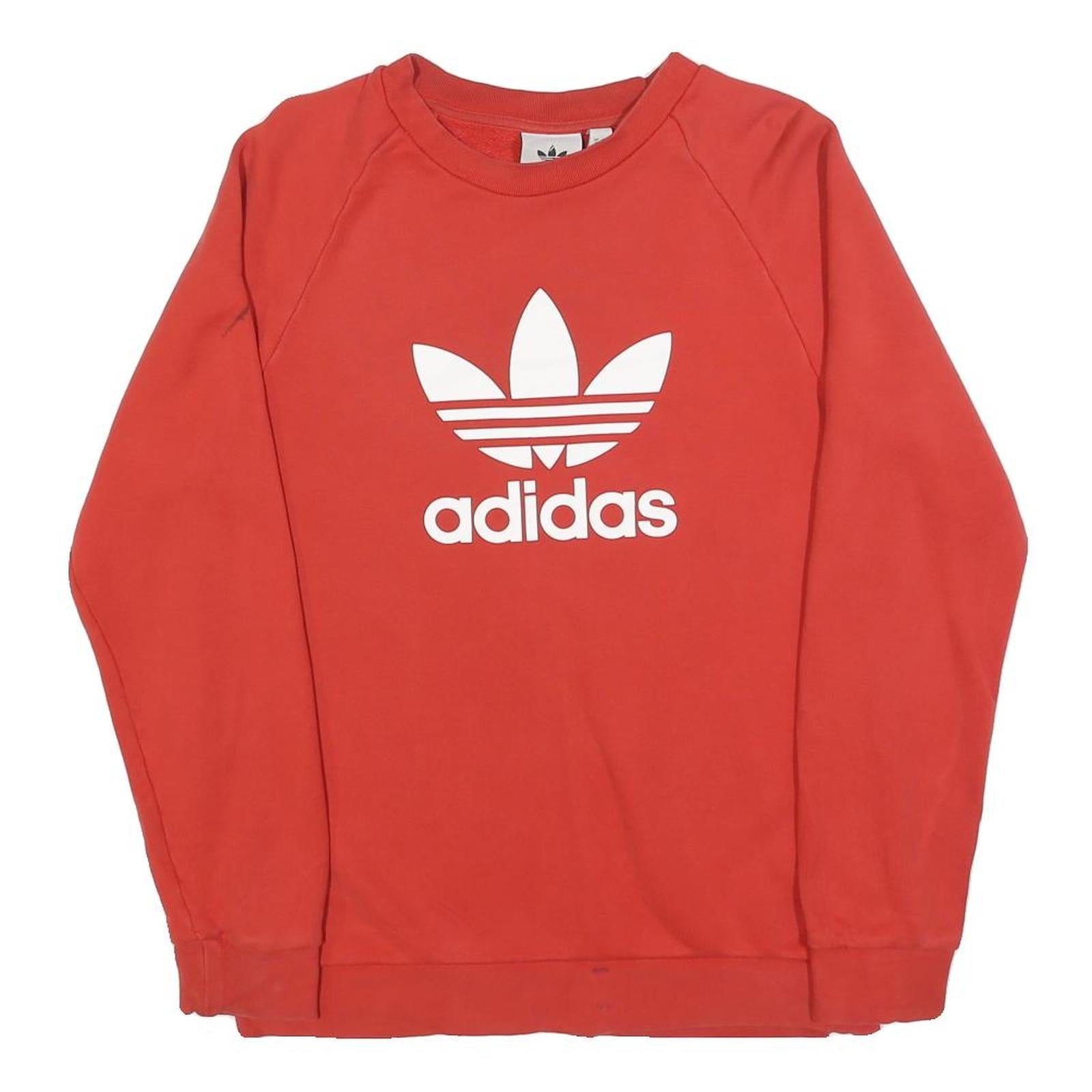 ADIDAS Mens Red Cotton Blend Crew Neck Sweatshirt S Casual Refurbished - N/A refurbished available on Cerqular