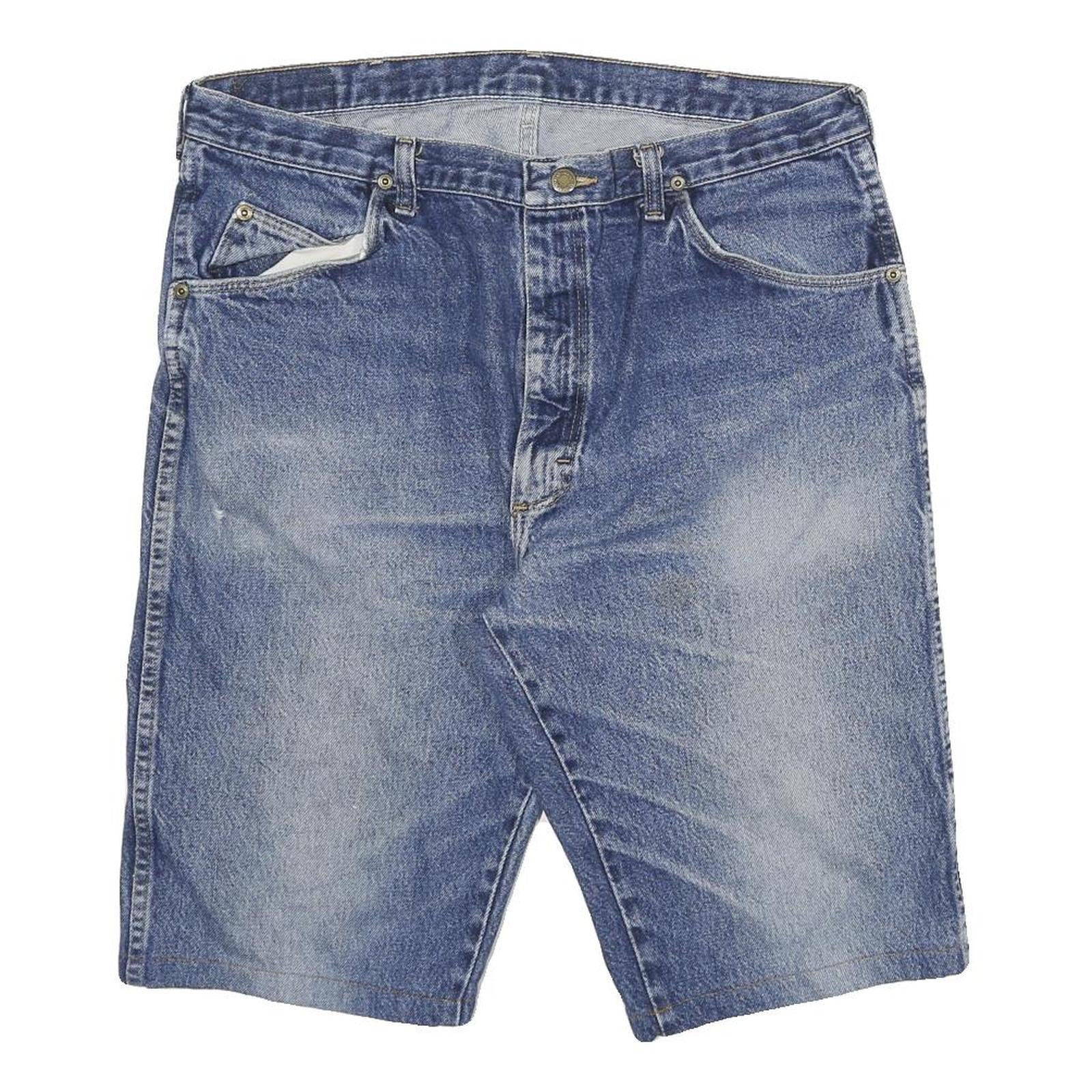 WRANGLER Mens Denim Blue Casual Shorts XL W36 Classic Cotton Blend Refurbished - N/A refurbished available on Cerqular