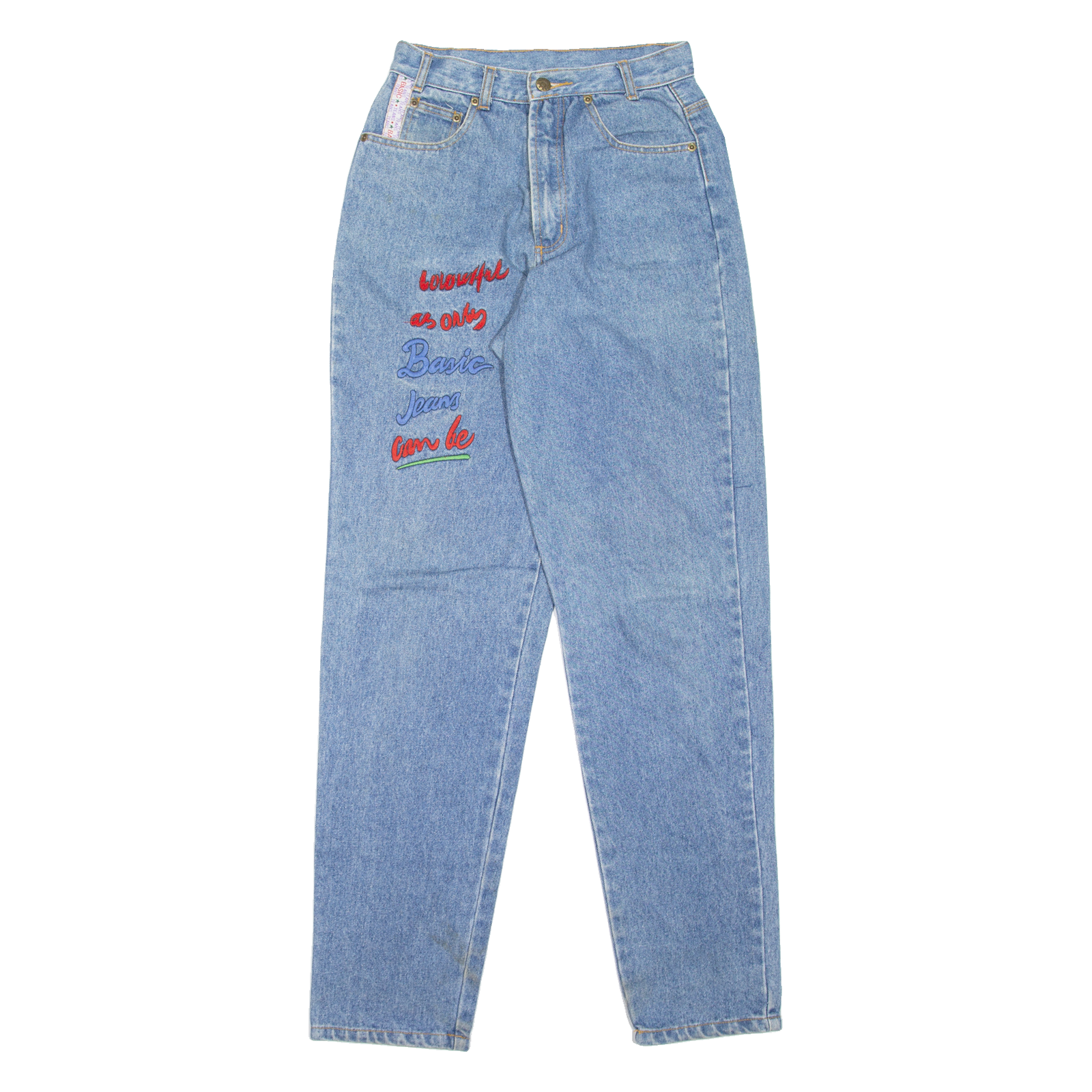 BASIC Womens Jeans Blue Regular Mom 90s W24 L32 Refurbished - N/A refurbished available on Cerqular