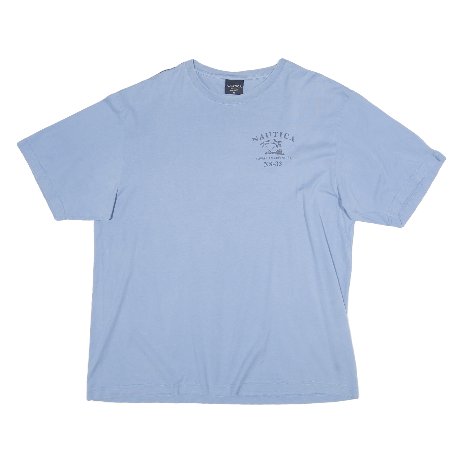 NAUTICA Mens Blue Graphic T-Shirt XL Short Sleeve Crew Neck Casual Cotton Refurbished - N/A refurbished available on Cerqular