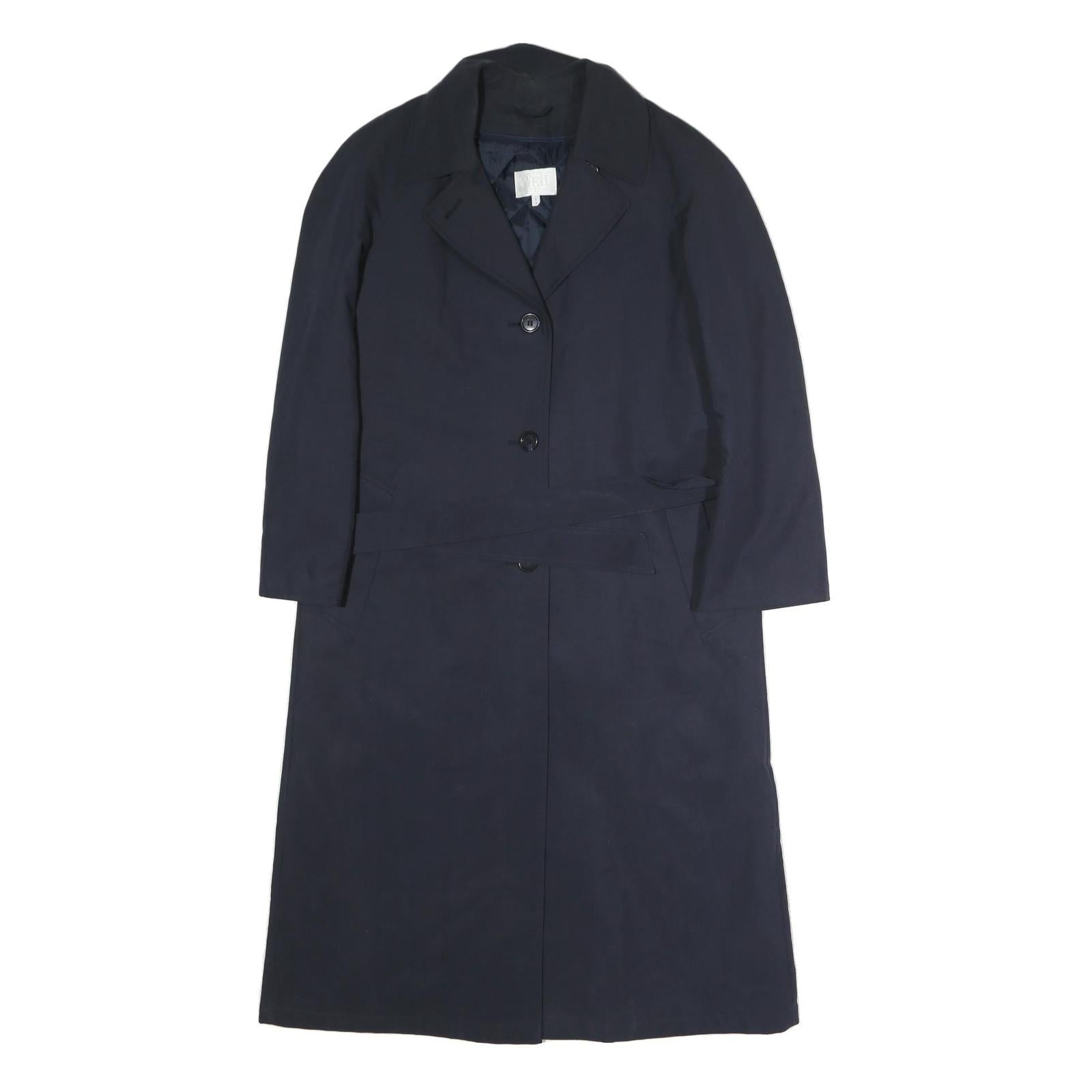 WEIL Womens Navy Blue Classic Jacket S Cotton Blend Button Closure Plain Elegant Refurbished - N/A refurbished available on Cerqular