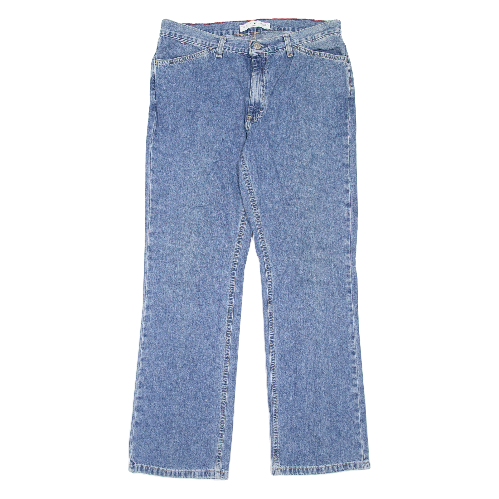 TOMMY HILFIGER Womens Jeans Blue Regular Straight W32 L30 Refurbished - N/A refurbished available on Cerqular