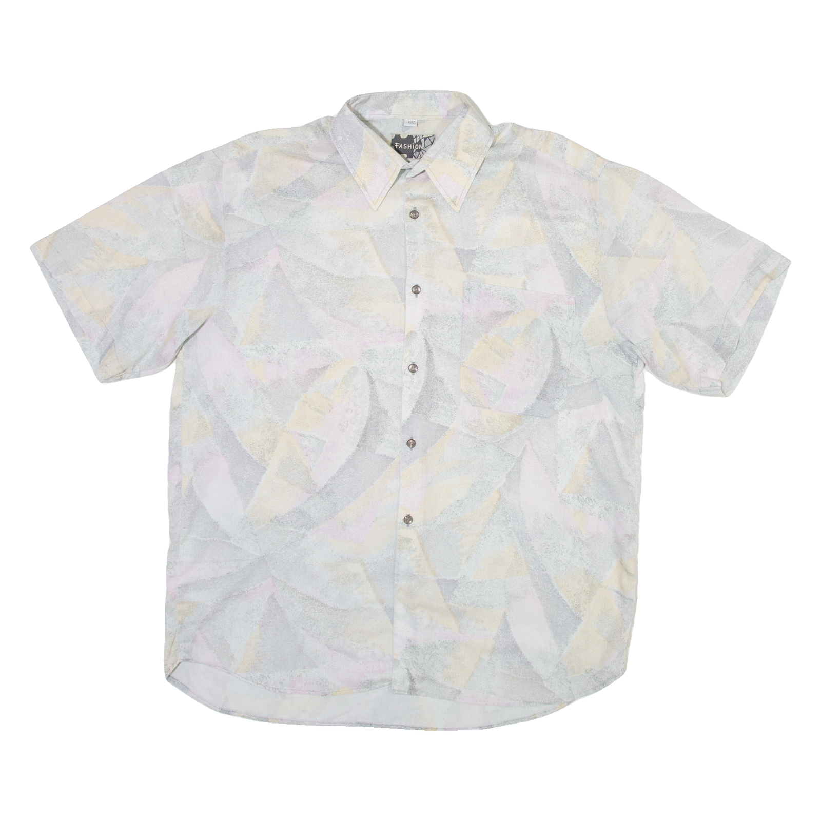 FASHION Mens Shirt Grey Geometric L Refurbished - N/A refurbished available on Cerqular