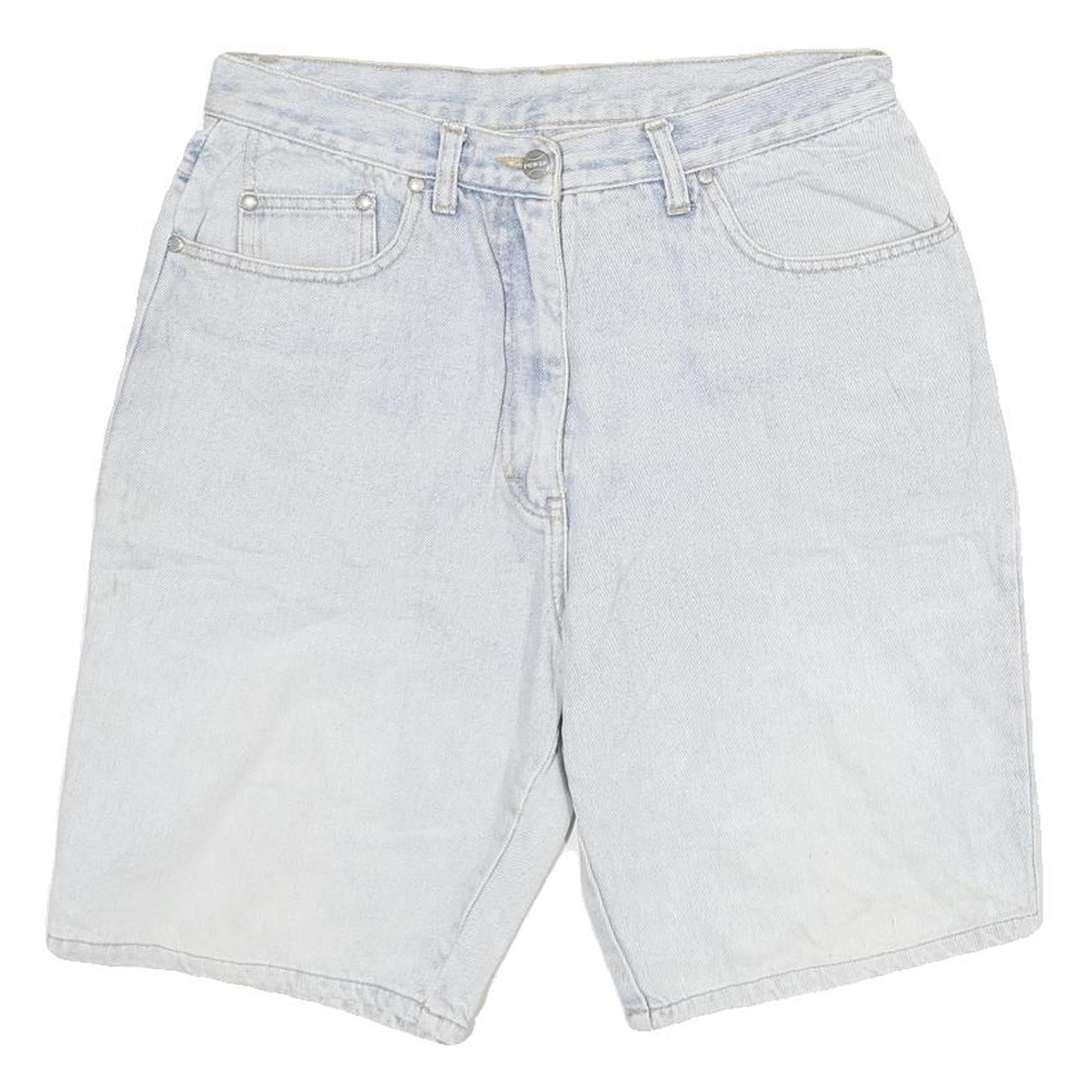 POWER Womens Shorts Light Blue Denim Casual M W28 Cotton Blend Comfortable Refurbished - N/A refurbished available on Cerqular
