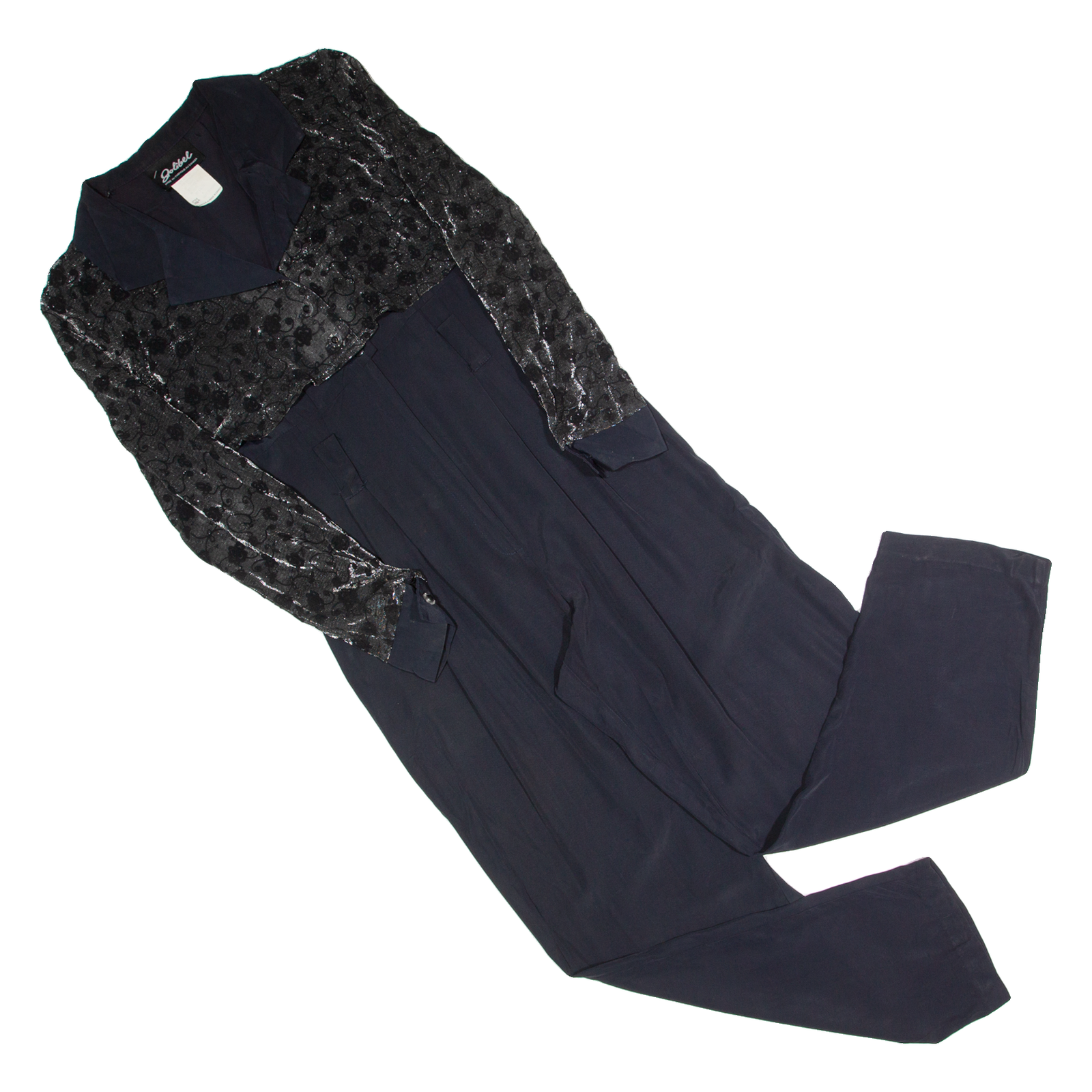 JOLLIBEE Womens Jumpsuit Black 90s Wide-Leg S Refurbished - N/A refurbished available on Cerqular