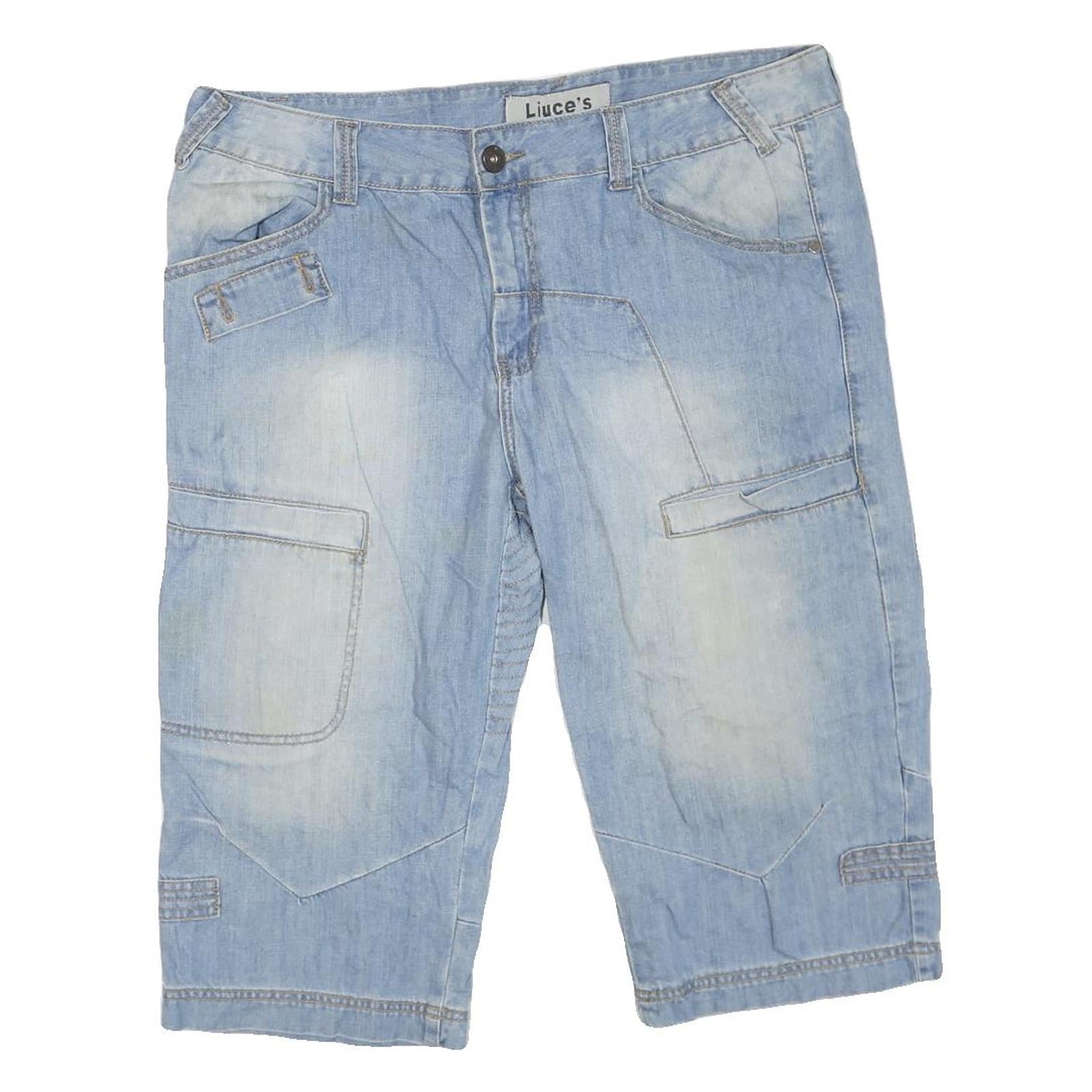 LIUCE'S Mens Shorts Blue Cargo Casual XL W40 Cotton Blend Summer Refurbished - N/A refurbished available on Cerqular