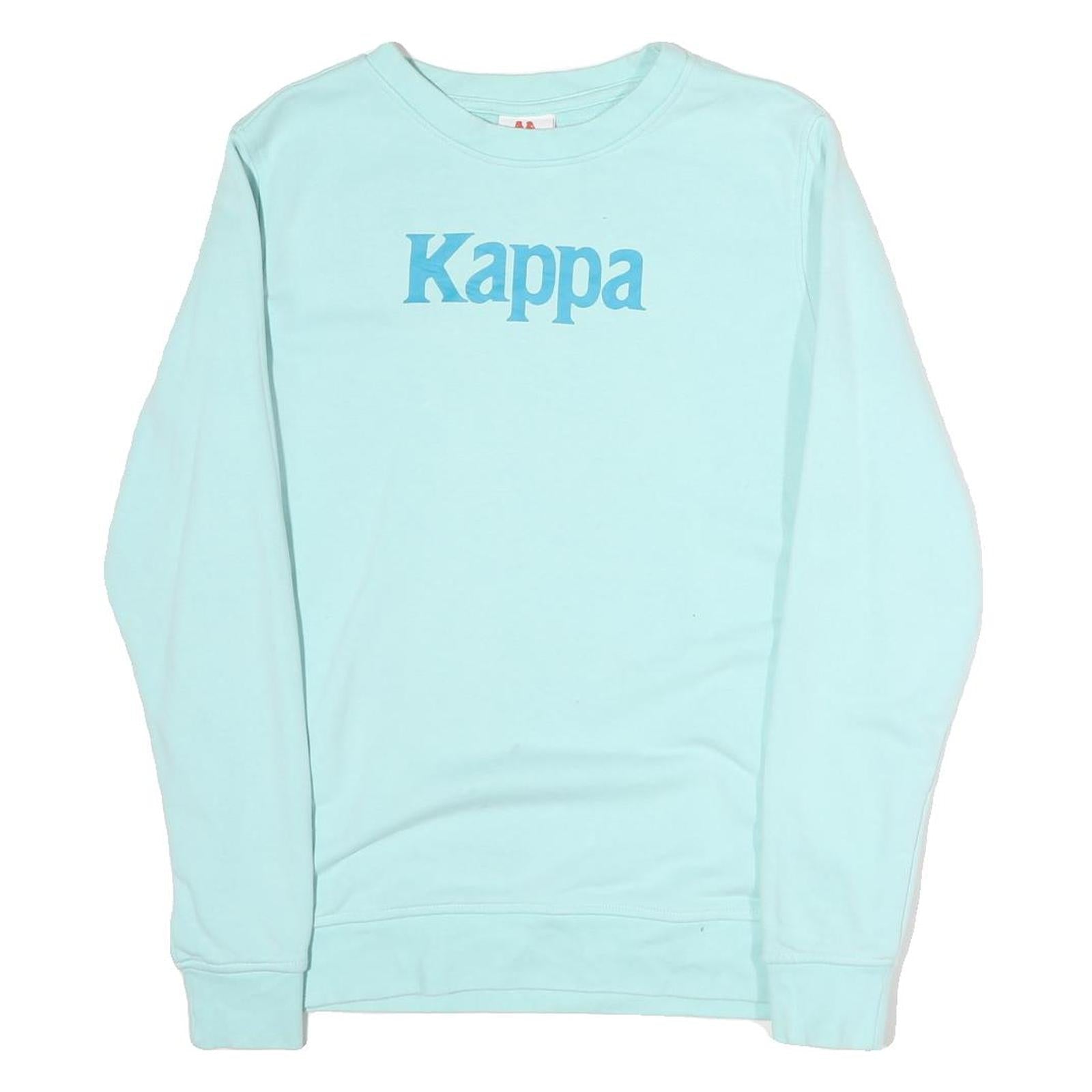 KAPPA Mens Blue Crew Neck M Cotton Logo Print Sweatshirt Long Sleeve Pullover Refurbished - N/A refurbished available on Cerqular