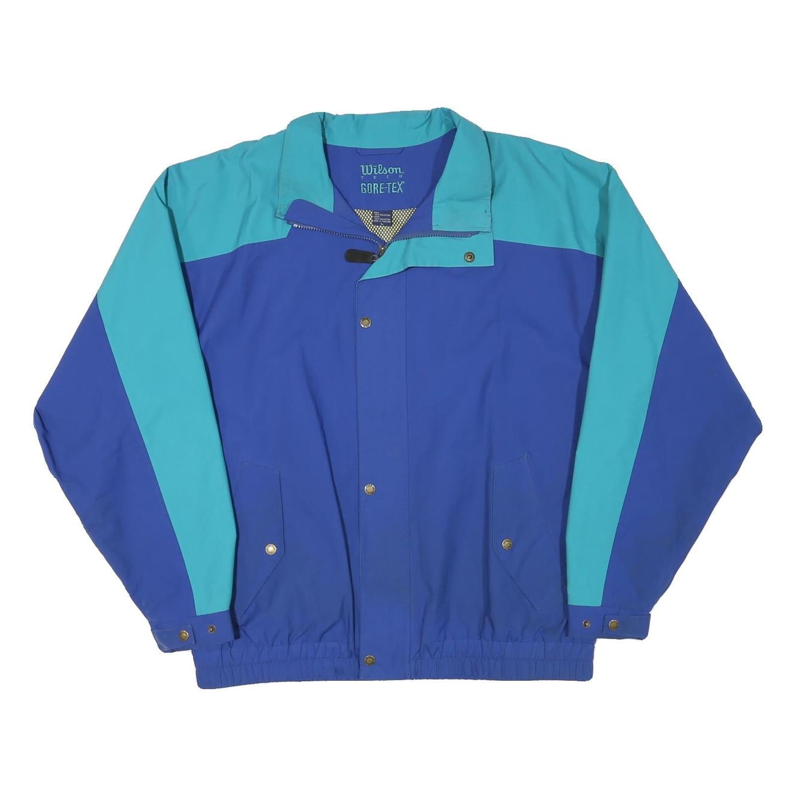 WILSON Mens Blue & Teal Gore-Tex Performance Zip Jacket L Polyester Blend Light Refurbished - N/A refurbished available on Cerqular