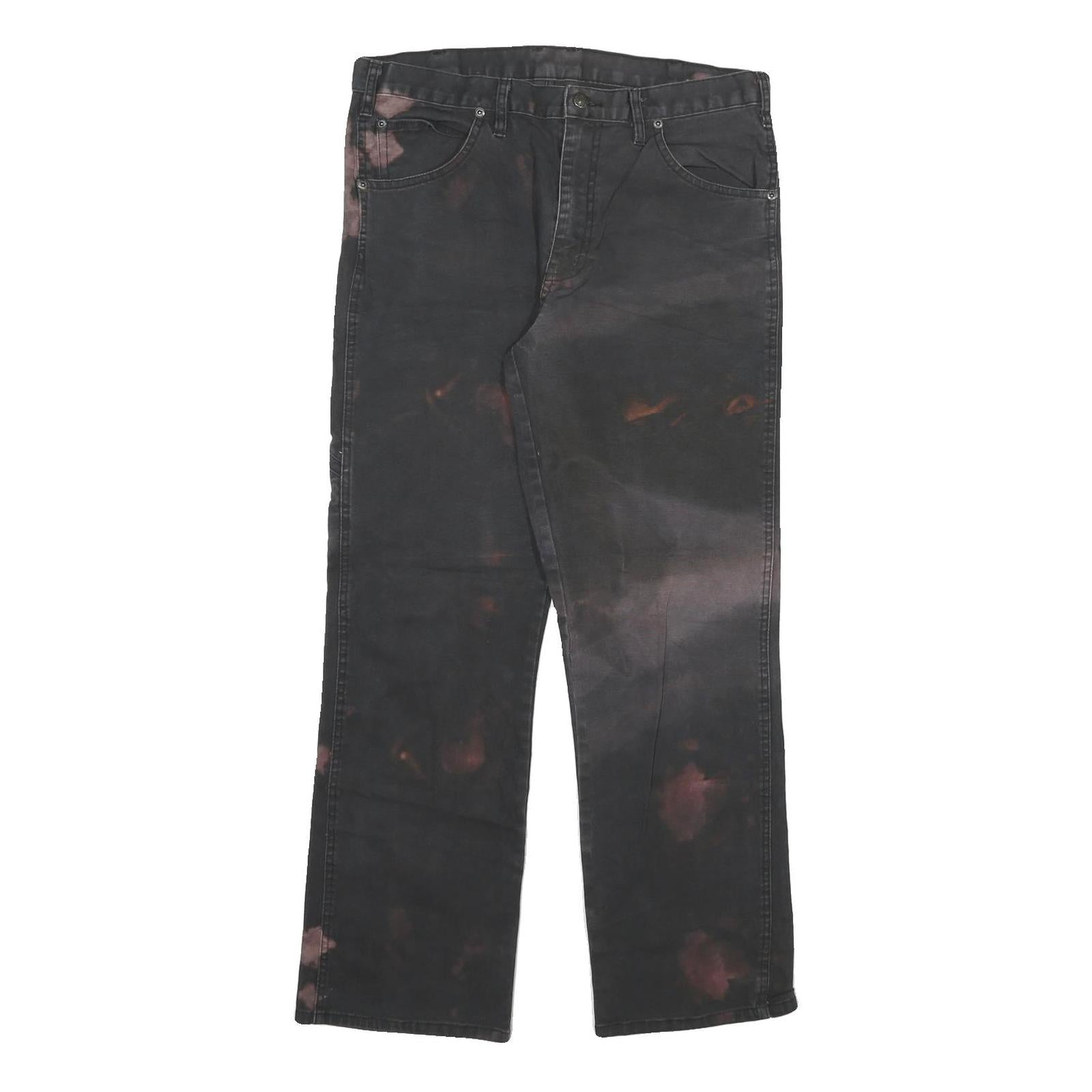 DICKIES Mens Regular Fit Black Jeans Cotton Blend W32 L28 Bleached Effect Zip Refurbished - N/A refurbished available on Cerqular