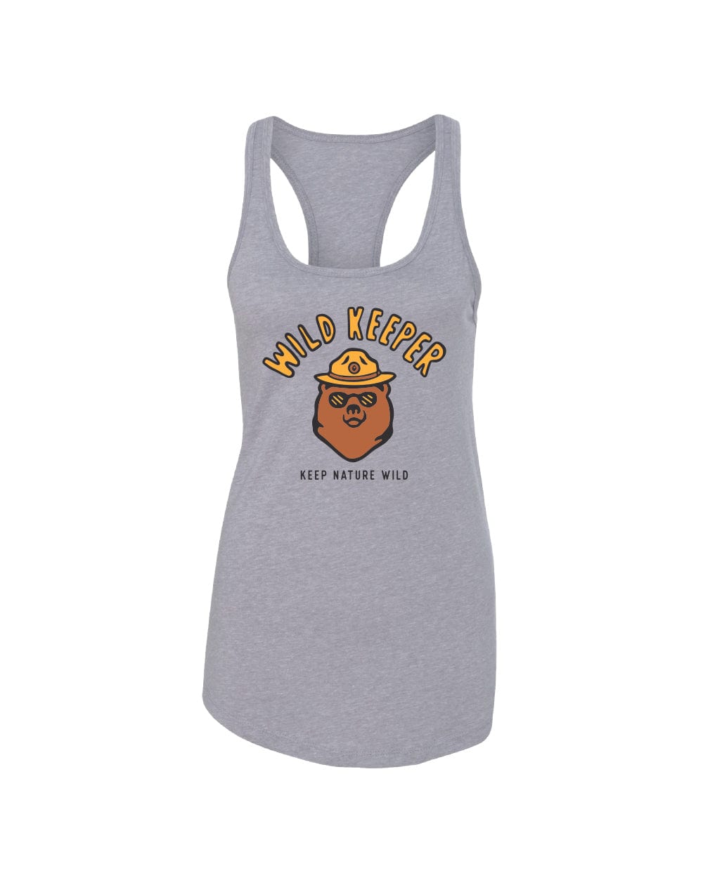 Wild Keeper Bear Racerback Tank | Heather Grey | Size: XXL Refurbished - Keep Nature Wild refurbished available on Cerqular
