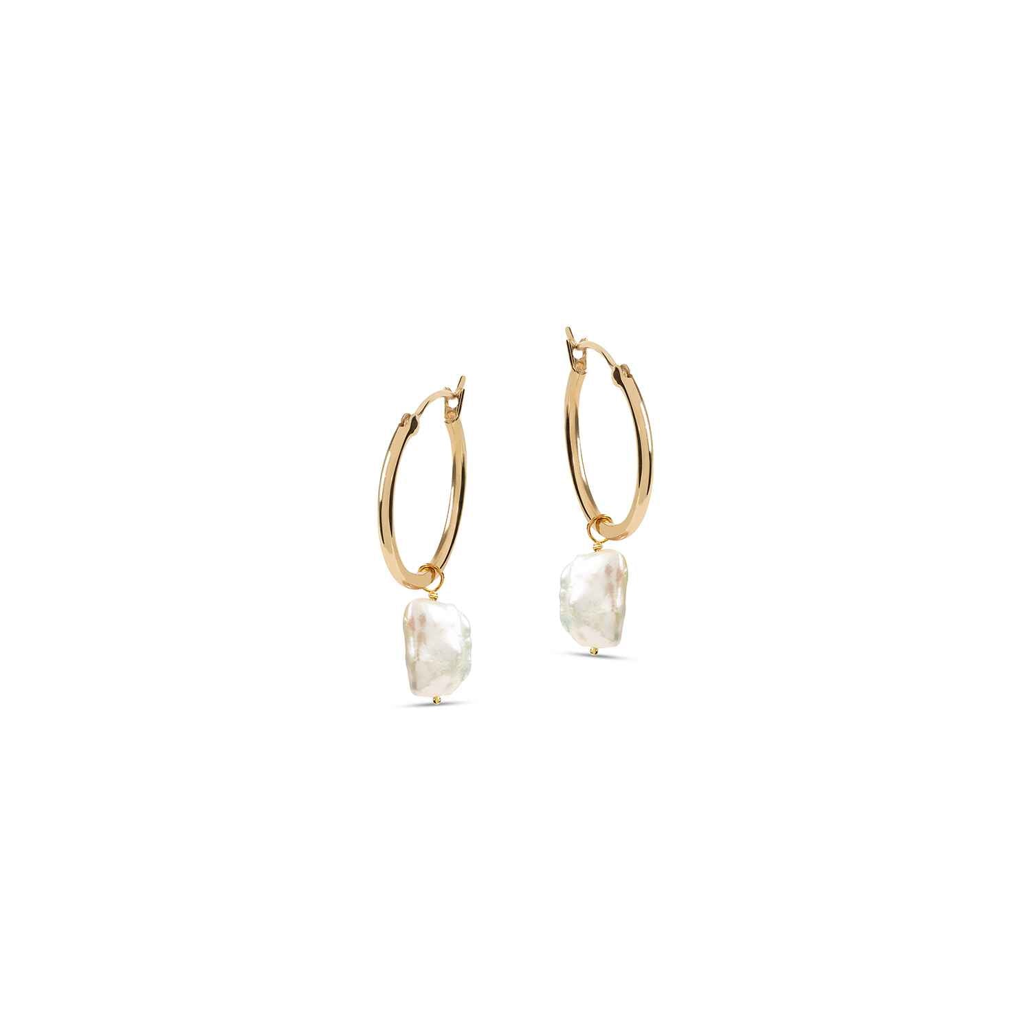 Buy Venus Gold Hoop Earrings With Keshi Pearl Charm | Size: Medium Refurbished - $90.00 Venus Gold Hoop Earrings With Keshi Pearl Charm | Size: Medium Refurbished - Amadeus (This could refer to multiple things, such as the 1 refurbished available on Cerqular