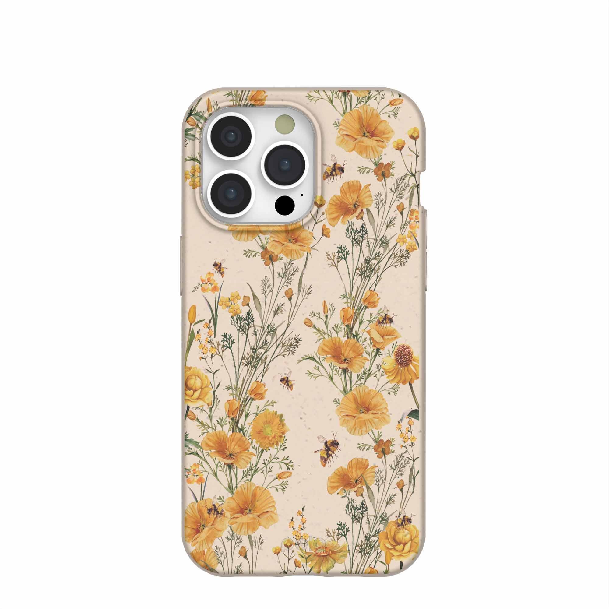 Seashell Vintage Bee iPhone 15 Pro Max Case Refurbished - Pela Case refurbished available on Cerqular