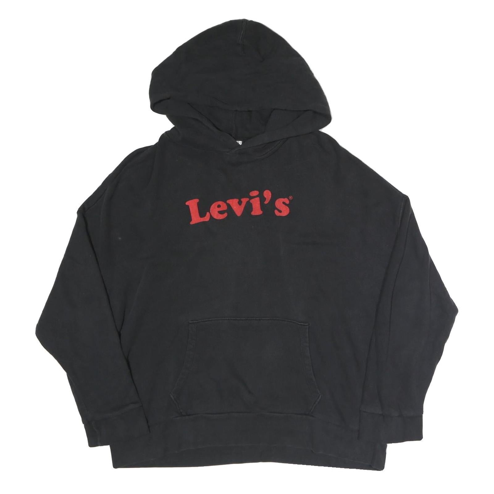 LEVI'S Womens Black Hoodie M Cotton Blend Casual Pullover Sweatshirt Refurbished - N/A refurbished available on Cerqular