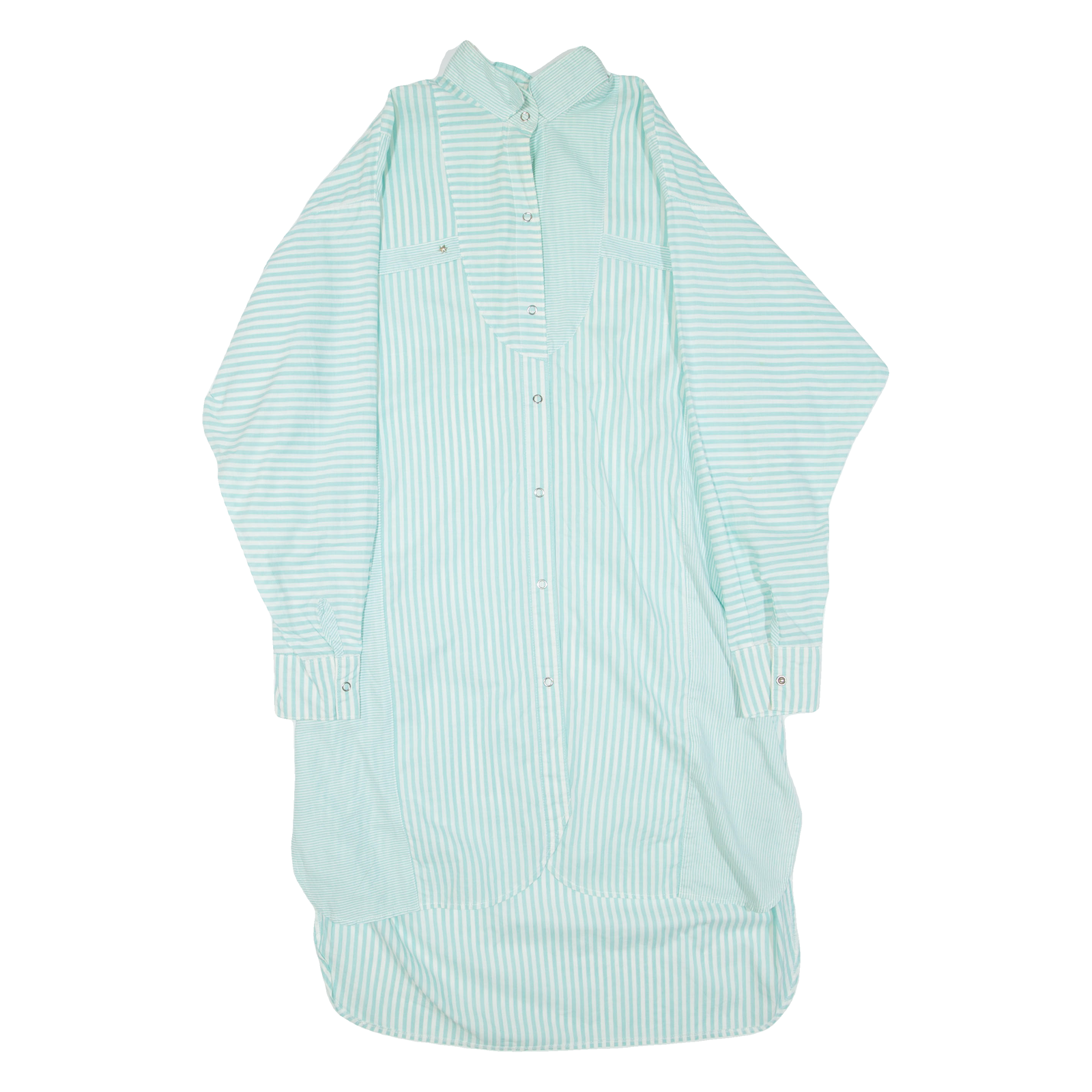 Womens Day Dress Blue Striped Long Sleeve Knee Length L Refurbished - N/A refurbished available on Cerqular