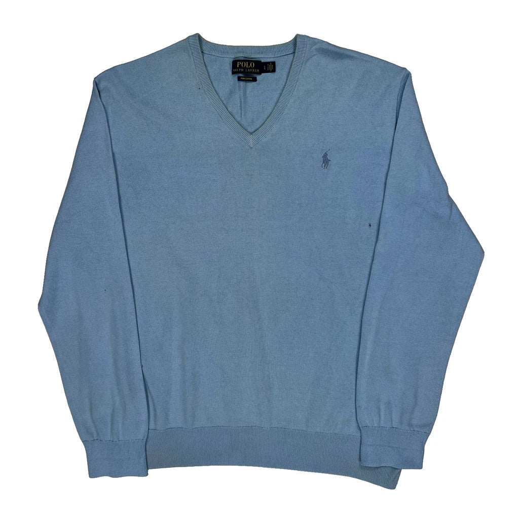 Buy Polo By Ralph Lauren Jumper - Large Blue Cotton Refurbished - $46.89 Polo By Ralph Lauren Jumper - Large Blue Cotton Refurbished - Thrifted (note: this is a term often used to describe second- refurbished available on Cerqular