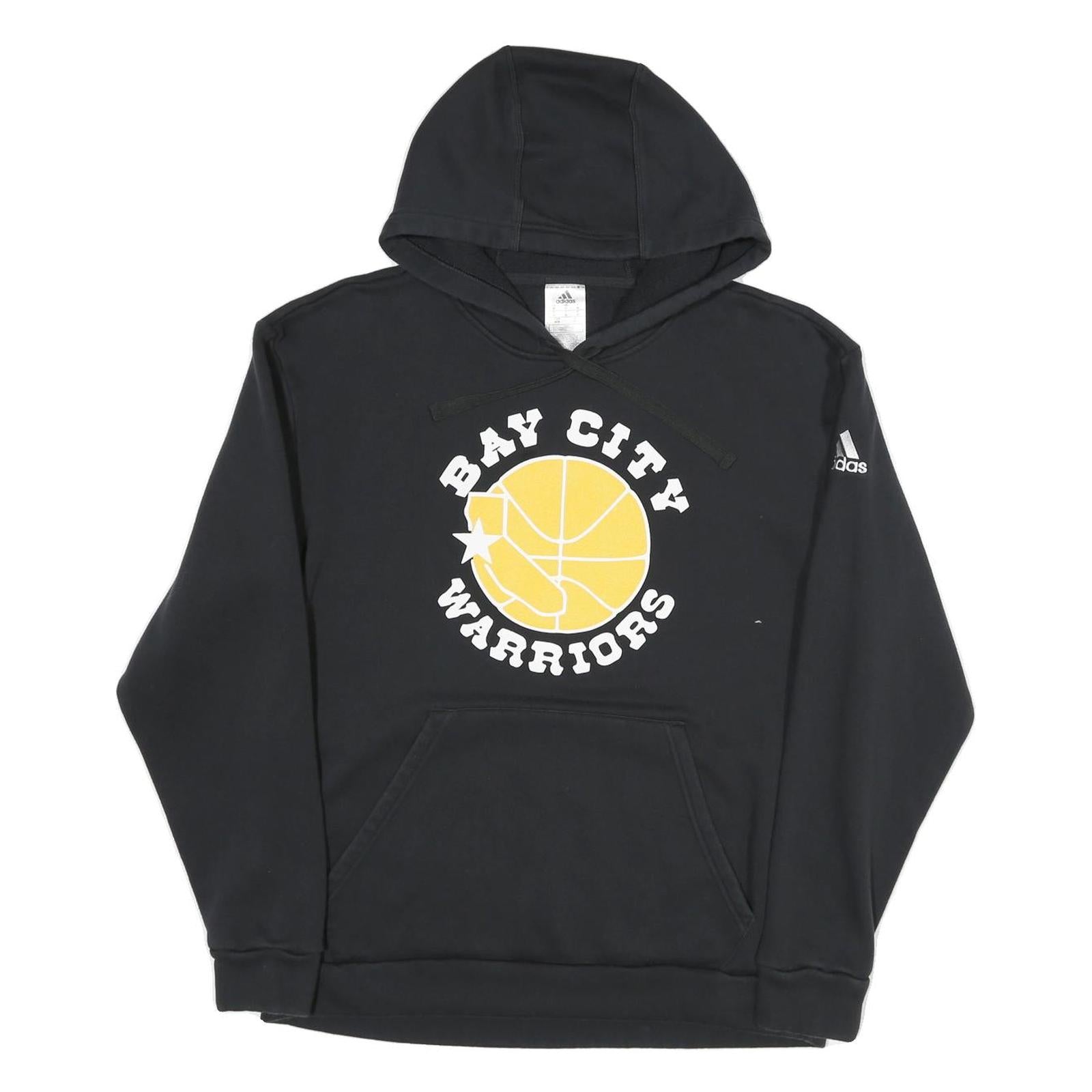 ADIDAS Mens Black Bay City Warriors Pullover Hoodie M Basketball Style Refurbished - N/A refurbished available on Cerqular