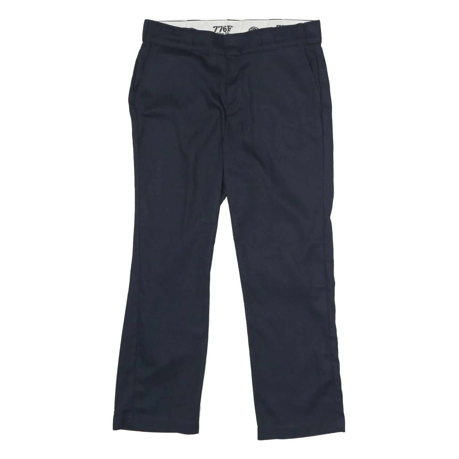 DICKIES Womens Polyester Blend Navy Slim Fit Straight Leg Trousers W32 L27 Refurbished - N/A refurbished available on Cerqular