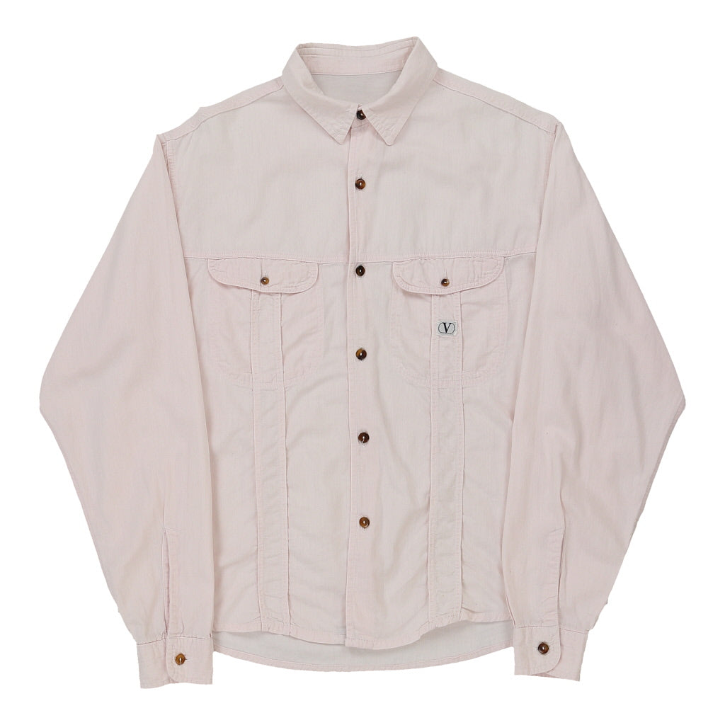 Age 14 Valentino Denim Shirt - XL Pink Cotton Refurbished - Thrifted (note: this is a term often used to describe second- refurbished available on Cerqular