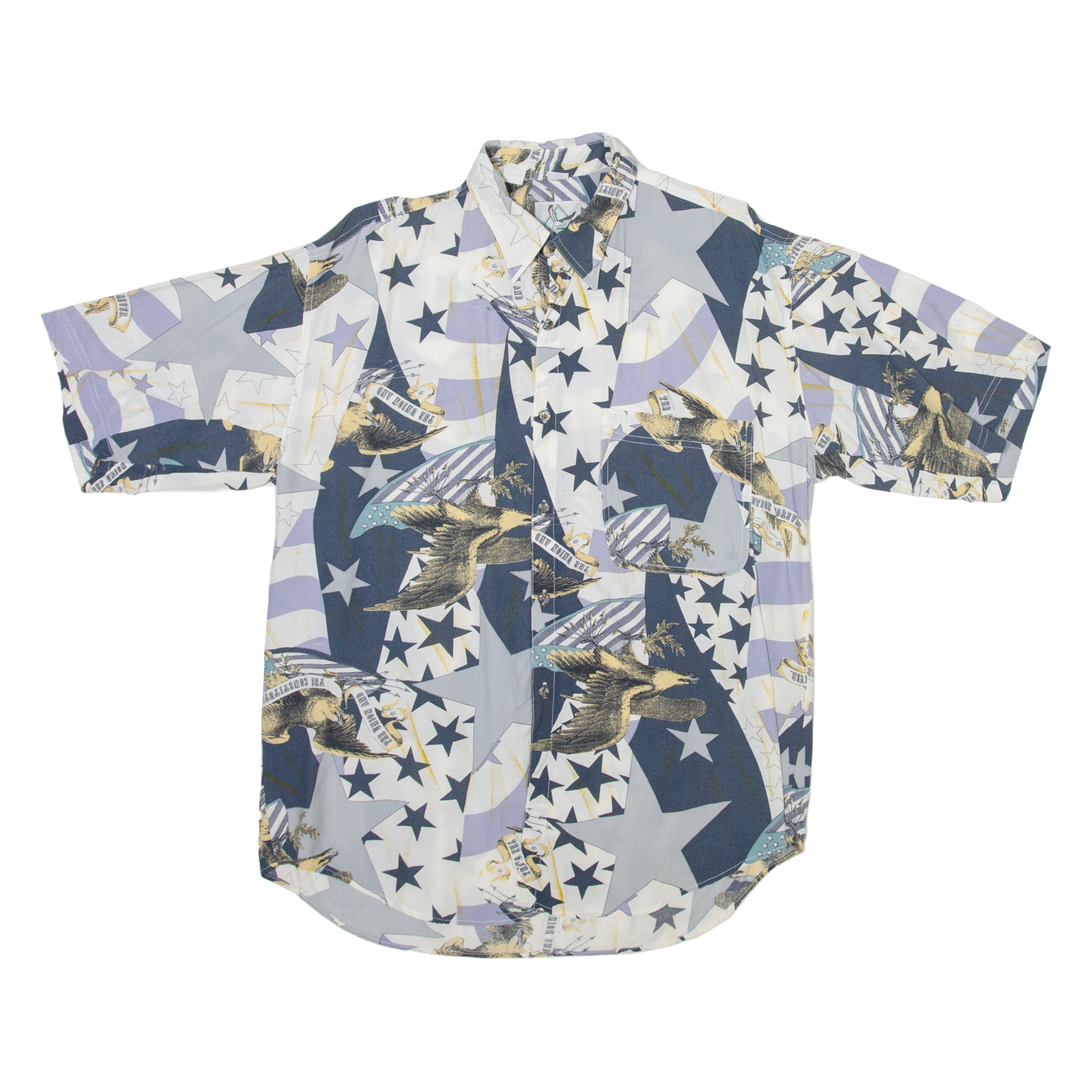 DE HAVILLAND Mens Shirt Blue Crazy Pattern M Refurbished - N/A refurbished available on Cerqular