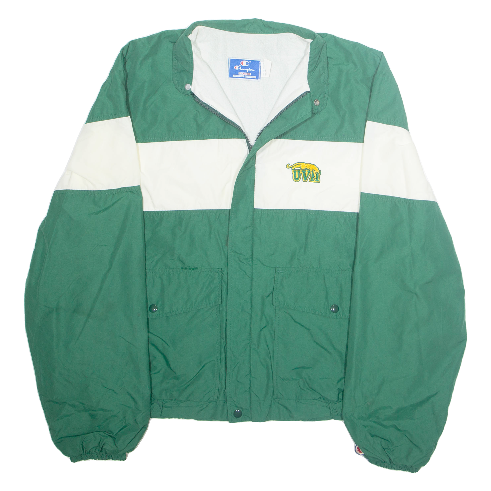 CHAMPION Mens Jacket Green Nylon XL Refurbished - N/A refurbished available on Cerqular