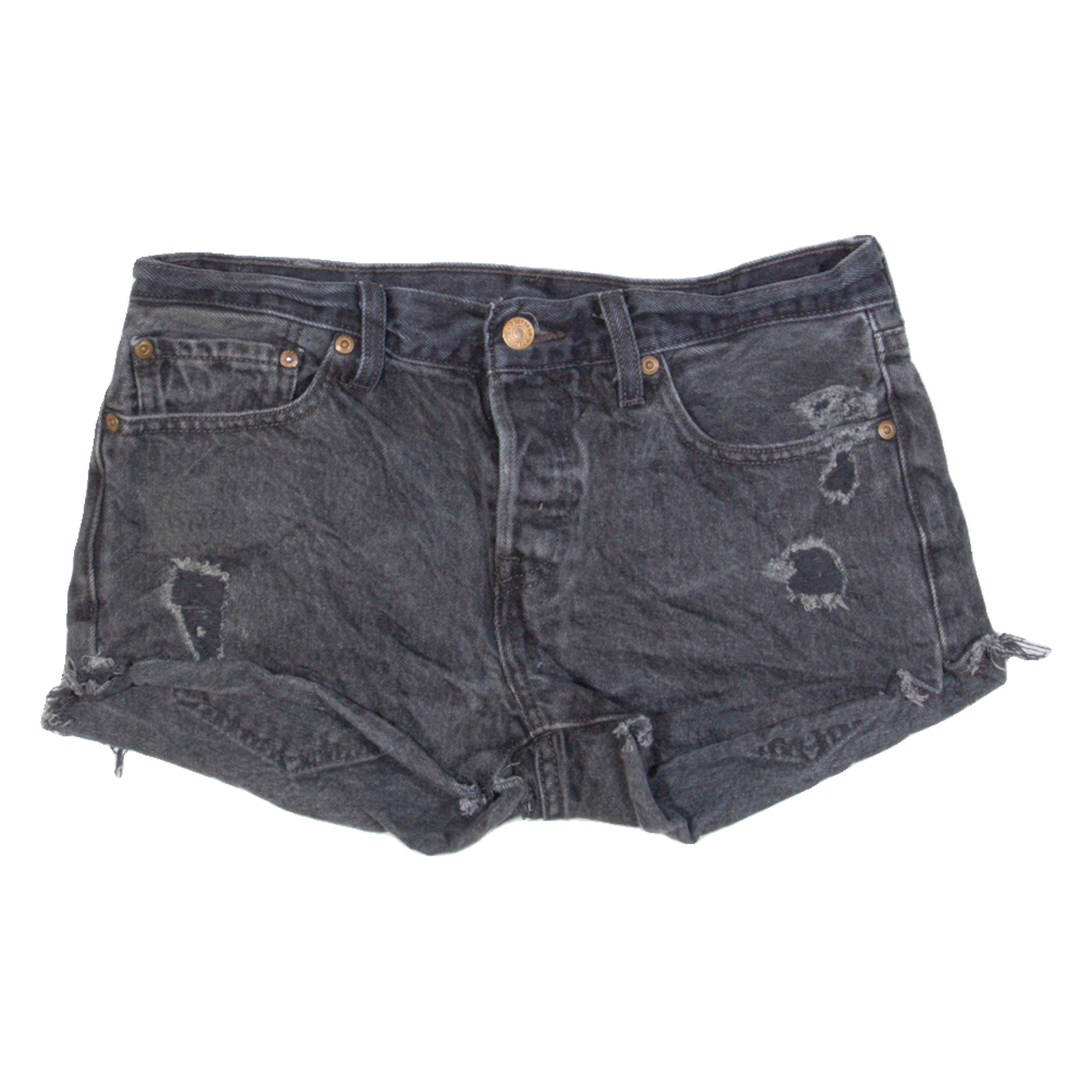 LEVI'S 501 Womens Denim Shorts Black M W30 Refurbished - N/A refurbished available on Cerqular