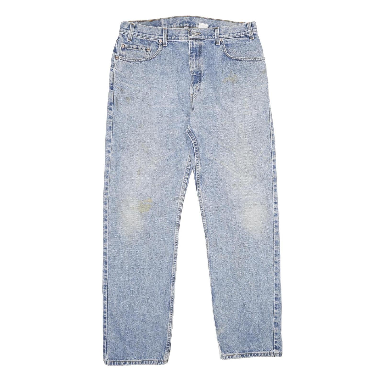LEVI'S 505 Mens Jeans Blue Regular Straight Denim Medium W36 L32 Classic Zip Refurbished - N/A refurbished available on Cerqular