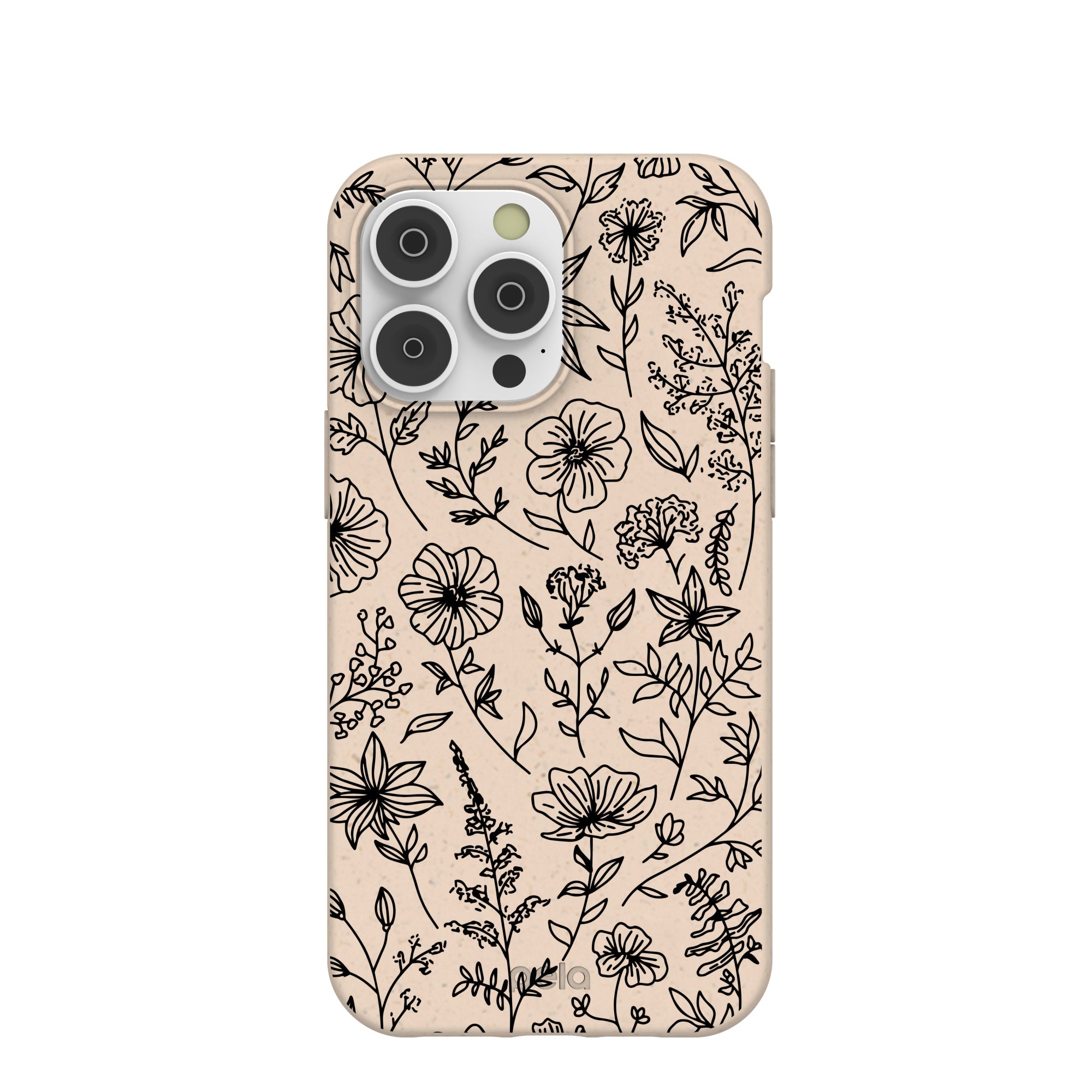 Seashell Wild Flower iPhone 14 Pro Max Case Refurbished - Pela Case refurbished available on Cerqular