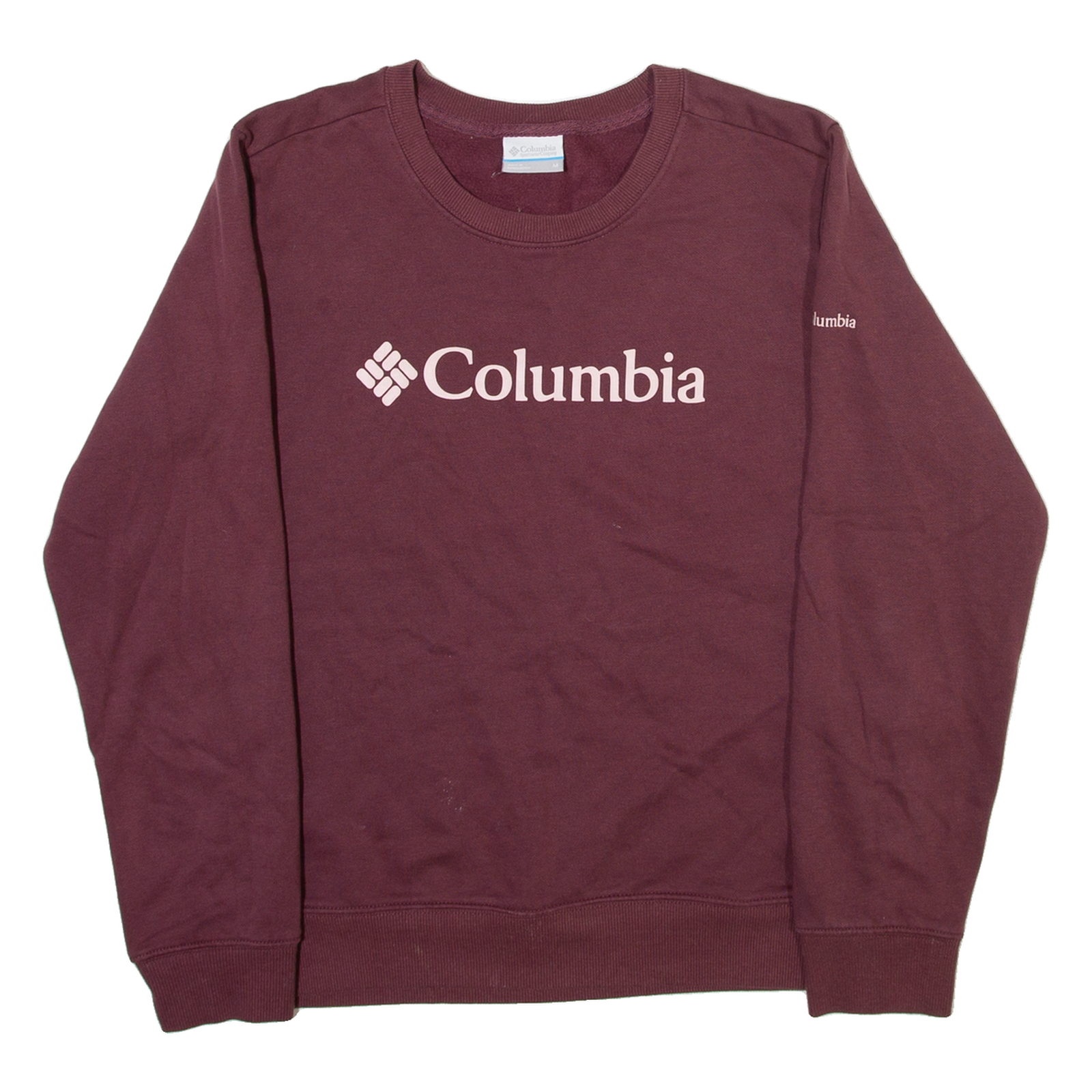 COLUMBIA Womens Sweatshirt Maroon M Refurbished - N/A refurbished available on Cerqular