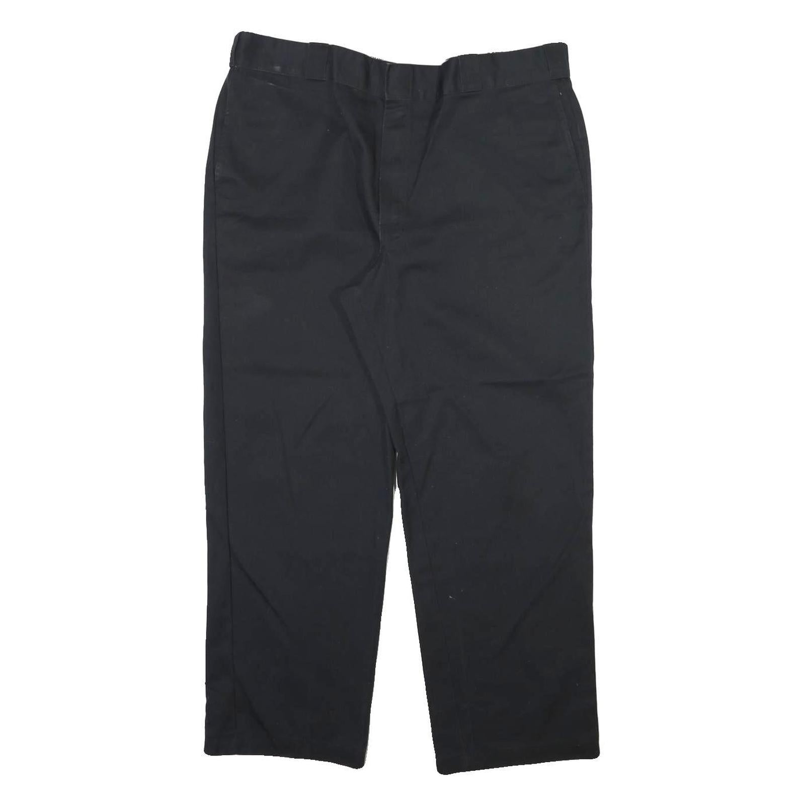 DICKIES Mens Black Regular Fit Straight Leg Trousers W40 L29 Workwear Zip Refurbished - N/A refurbished available on Cerqular