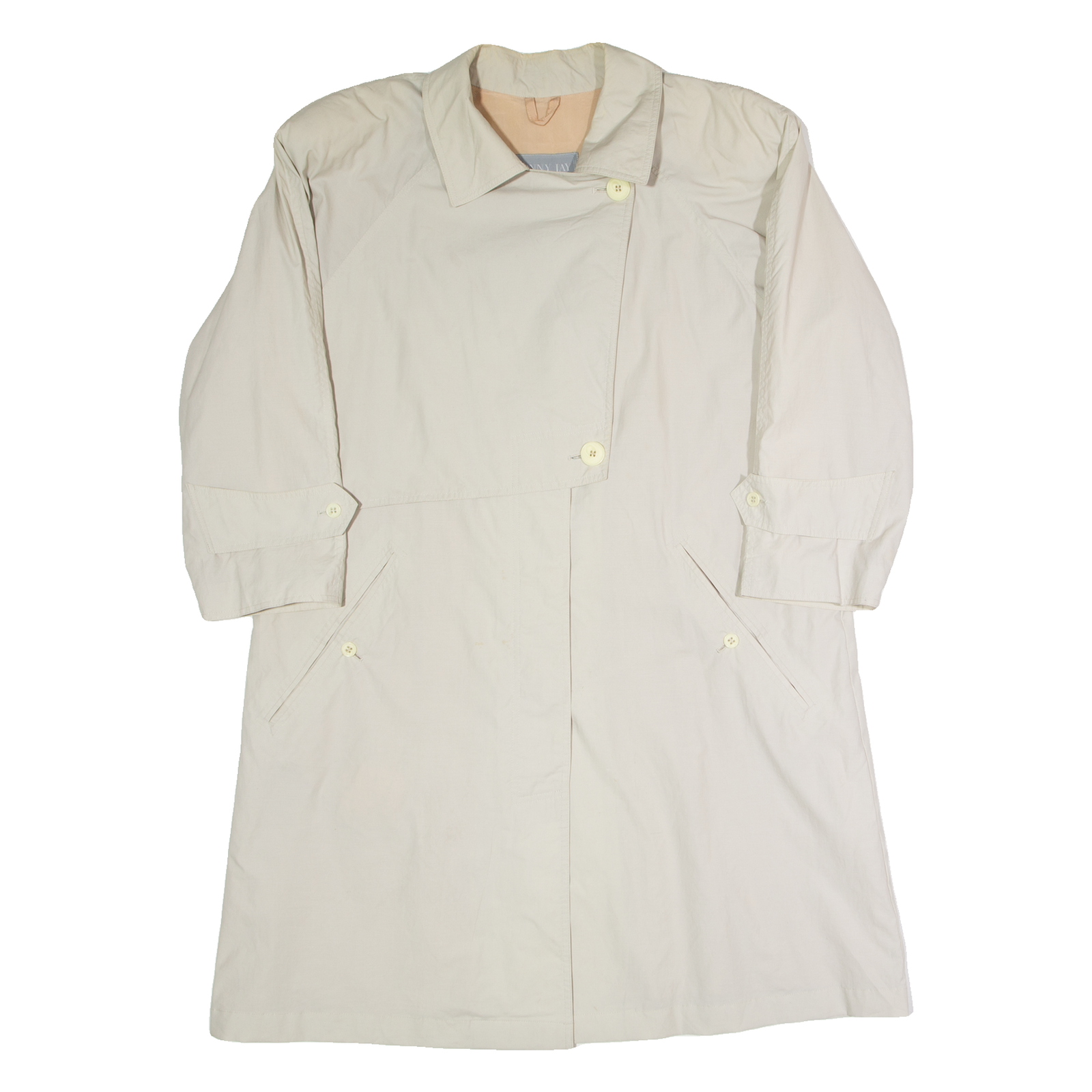 PENNY JAY Womens Trench Coat Beige 90s XL Refurbished - N/A refurbished available on Cerqular