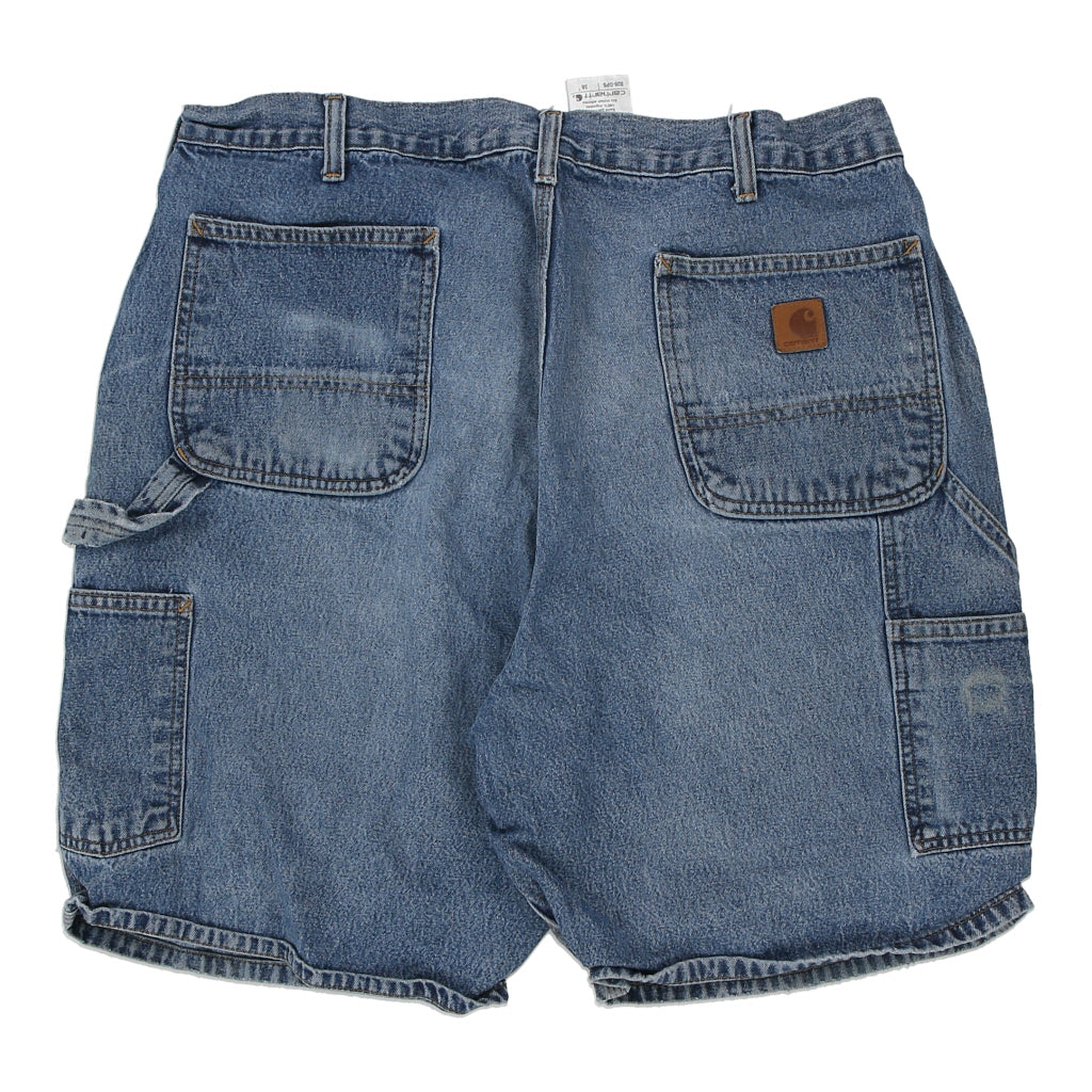 Carhartt Carpenter Shorts - 38W 9L Blue Cotton | Size: 38"" waist Refurbished - Thrifted (note: this is a term often used to describe second- refurbished available on Cerqular