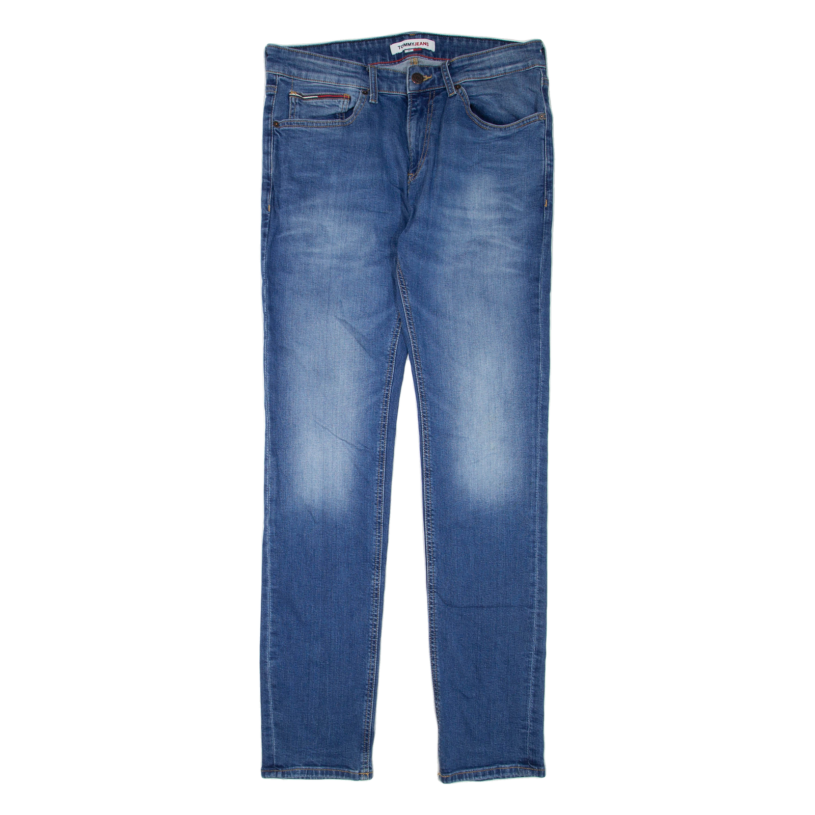 TOMMY JEANS Womens Jeans Blue Regular Skinny Stone Wash W32 L34 Refurbished - N/A refurbished available on Cerqular
