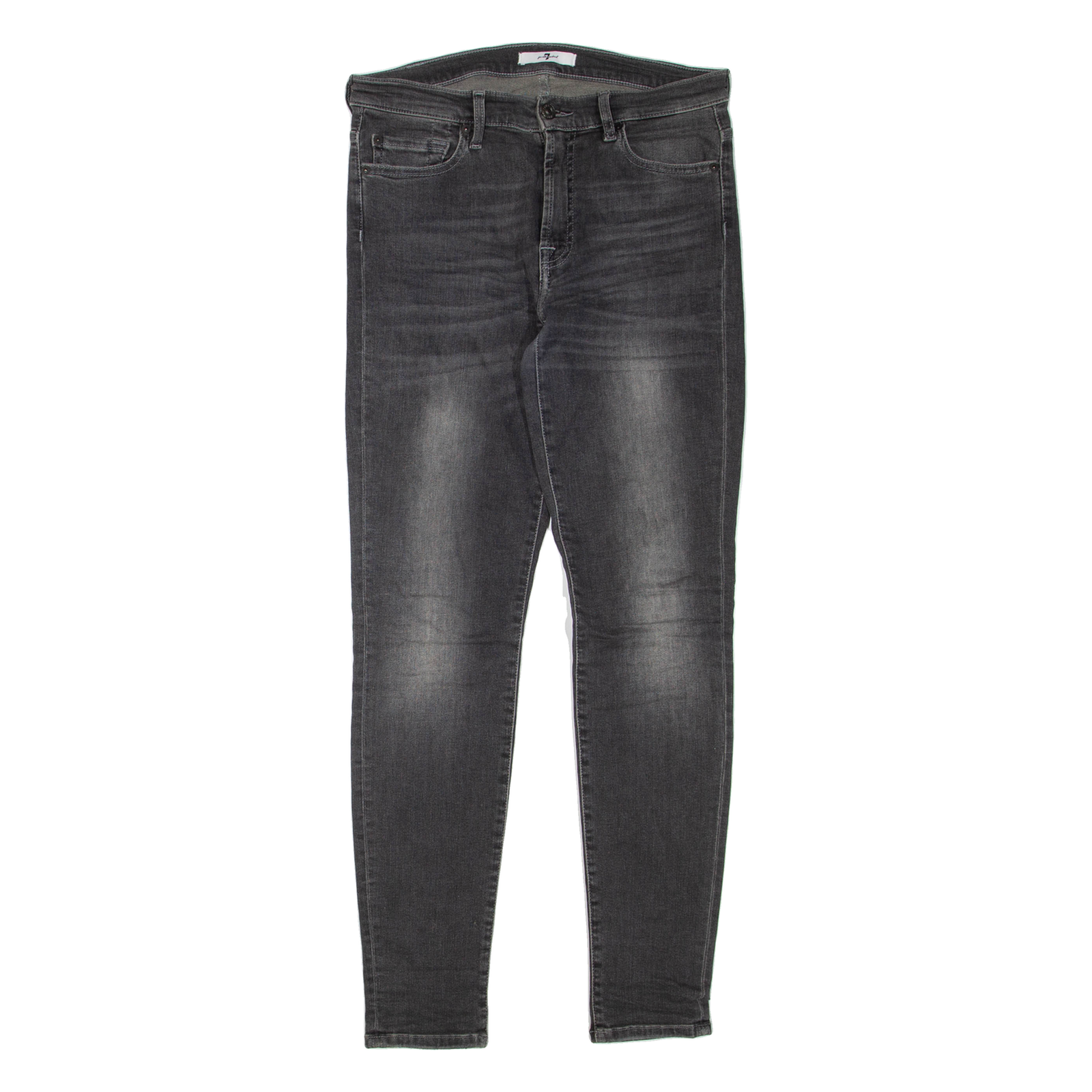 7 FOR ALL MANKIND Womens Jeans Grey Regular Skinny Stone Wash W32 L31 Refurbished - N/A refurbished available on Cerqular