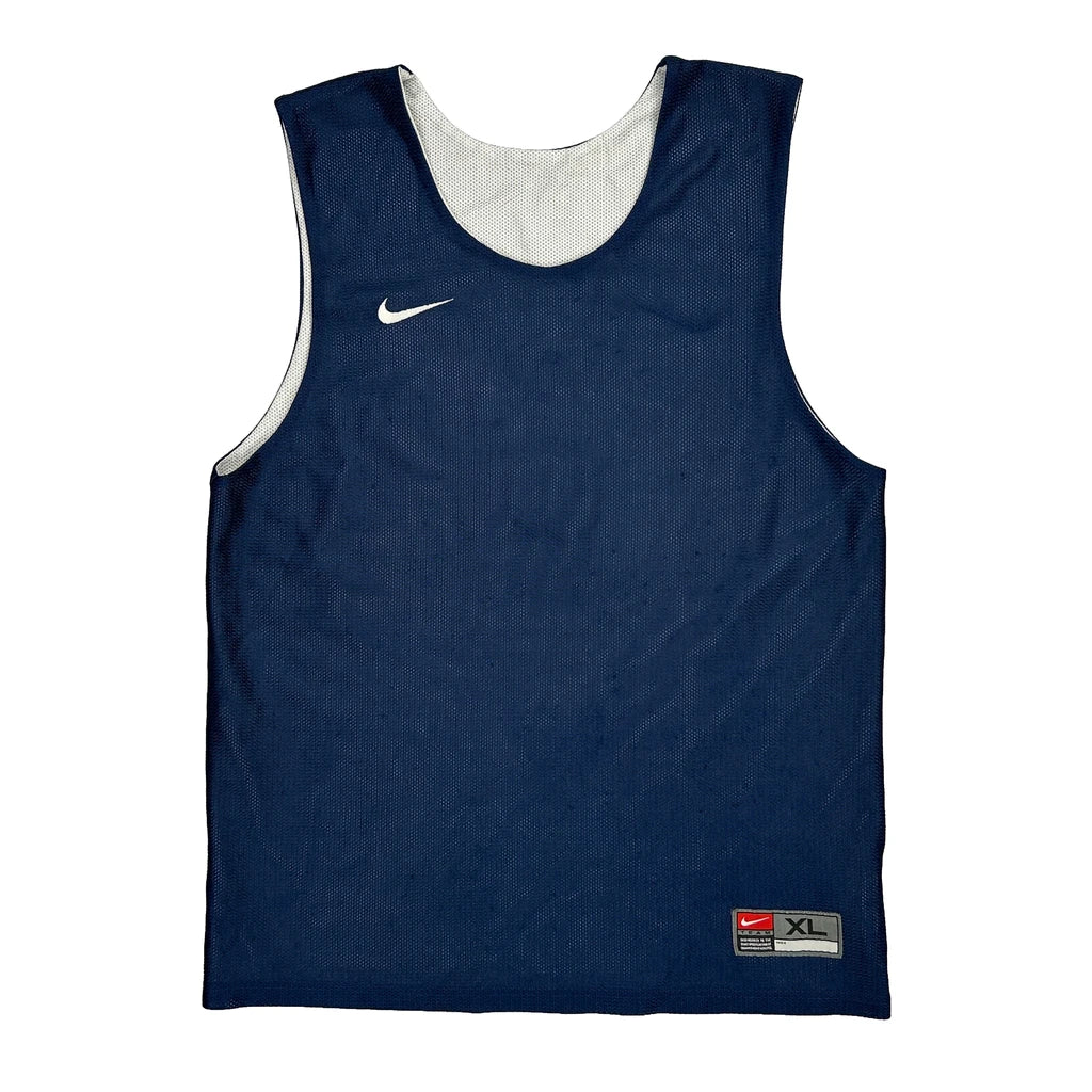 Nike Jersey - XL Navy Polyester Refurbished - Thrifted (note: this is a term often used to describe second- refurbished available on Cerqular