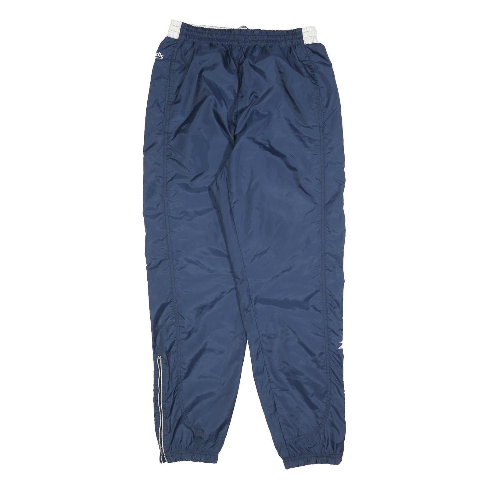 REEBOK Mens Joggers Blue S W26 L30 Polyester Blend Slim Tapered Fit Sportswear Refurbished - N/A refurbished available on Cerqular