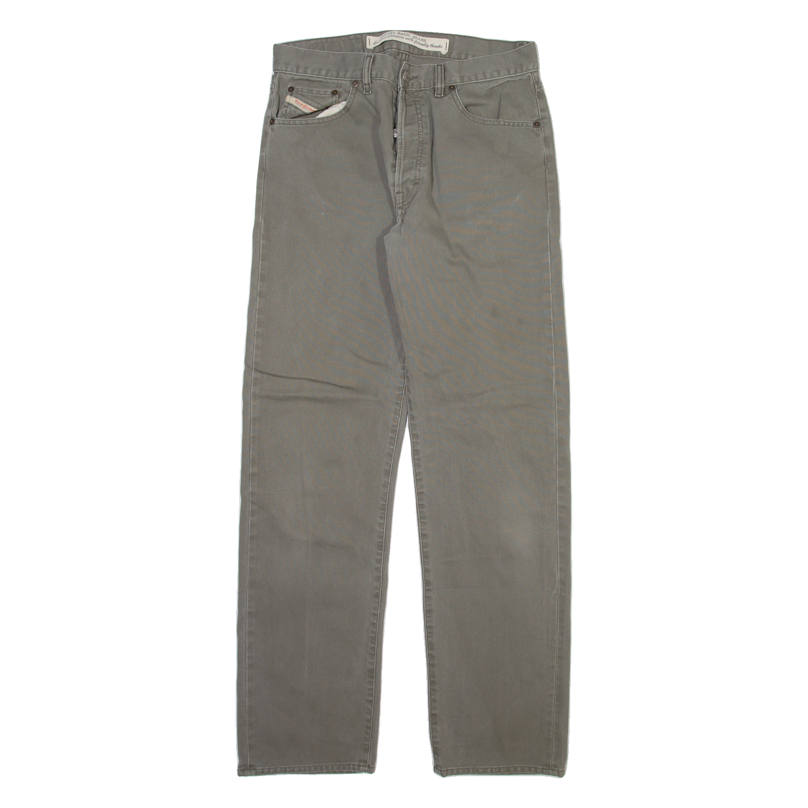 DIESEL Mens Trousers Grey Regular Straight W33 L33 Refurbished - N/A refurbished available on Cerqular