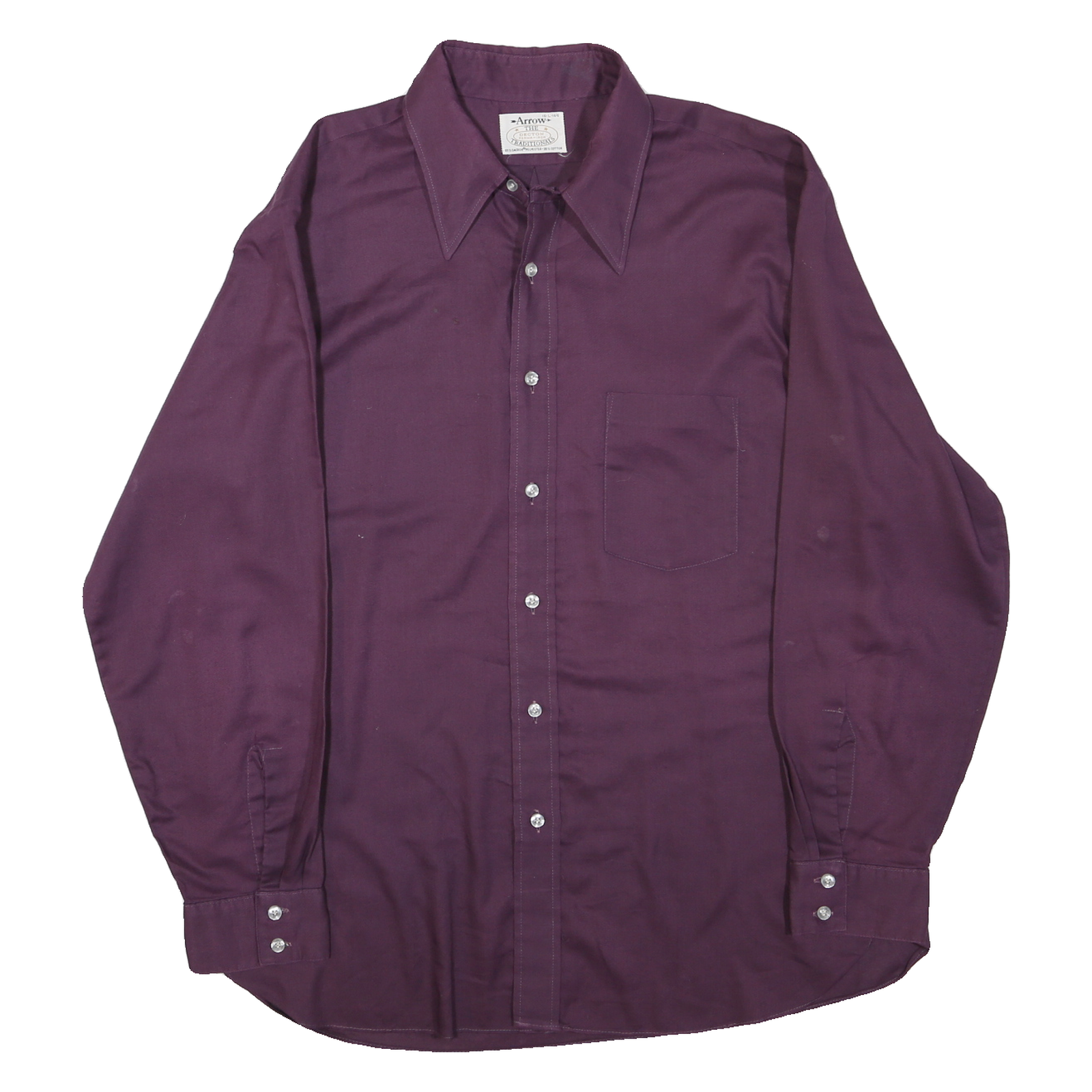 Buy ARROW Mens Purple Plain Shirt L Classic Polyester Long Sleeve Button Collar Refurbished - $19.49 ARROW Mens Purple Plain Shirt L Classic Polyester Long Sleeve Button Collar Refurbished - N/A refurbished available on Cerqular