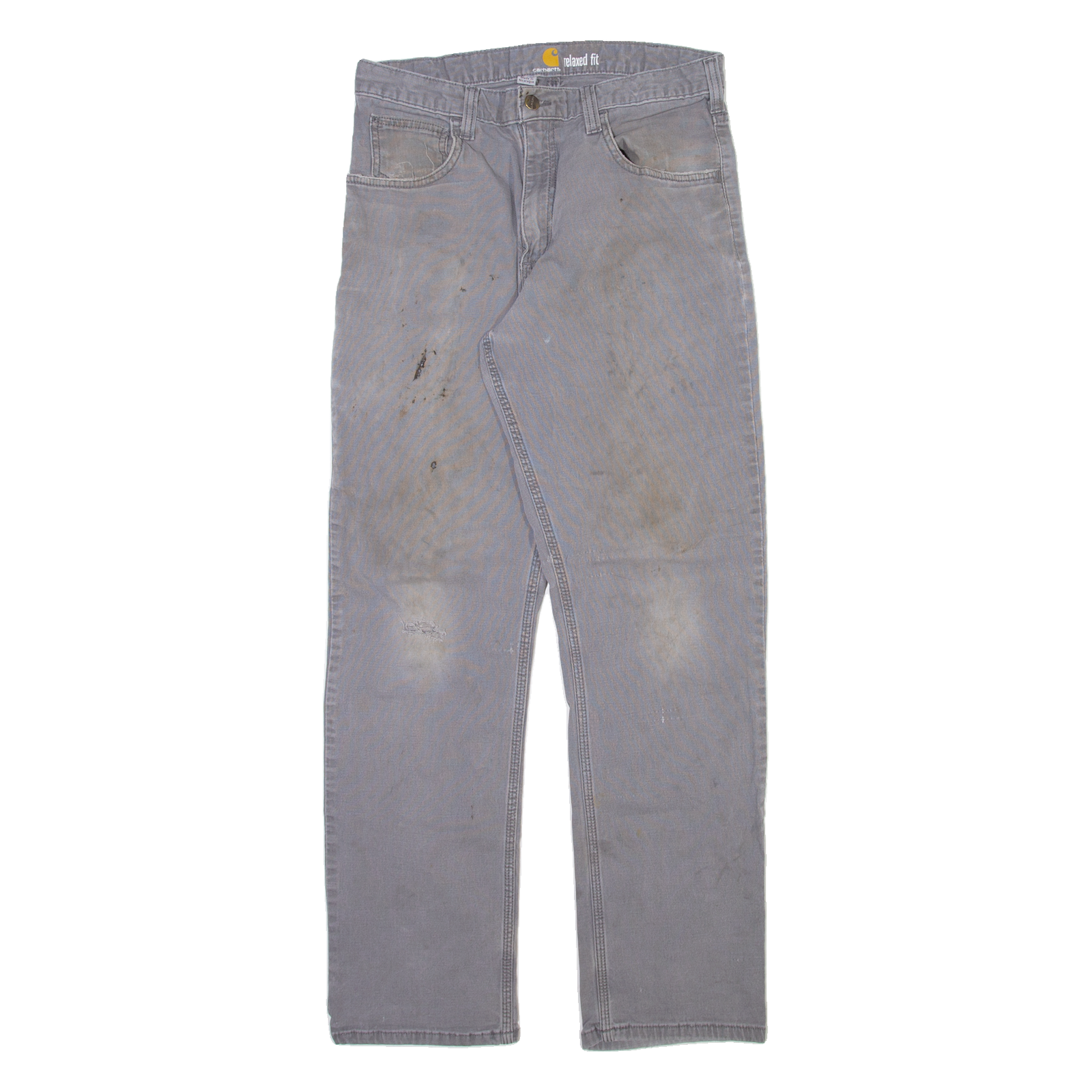 CARHARTT Mens Corduroy Trousers Grey Relaxed Straight W32 L32 Refurbished - N/A refurbished available on Cerqular