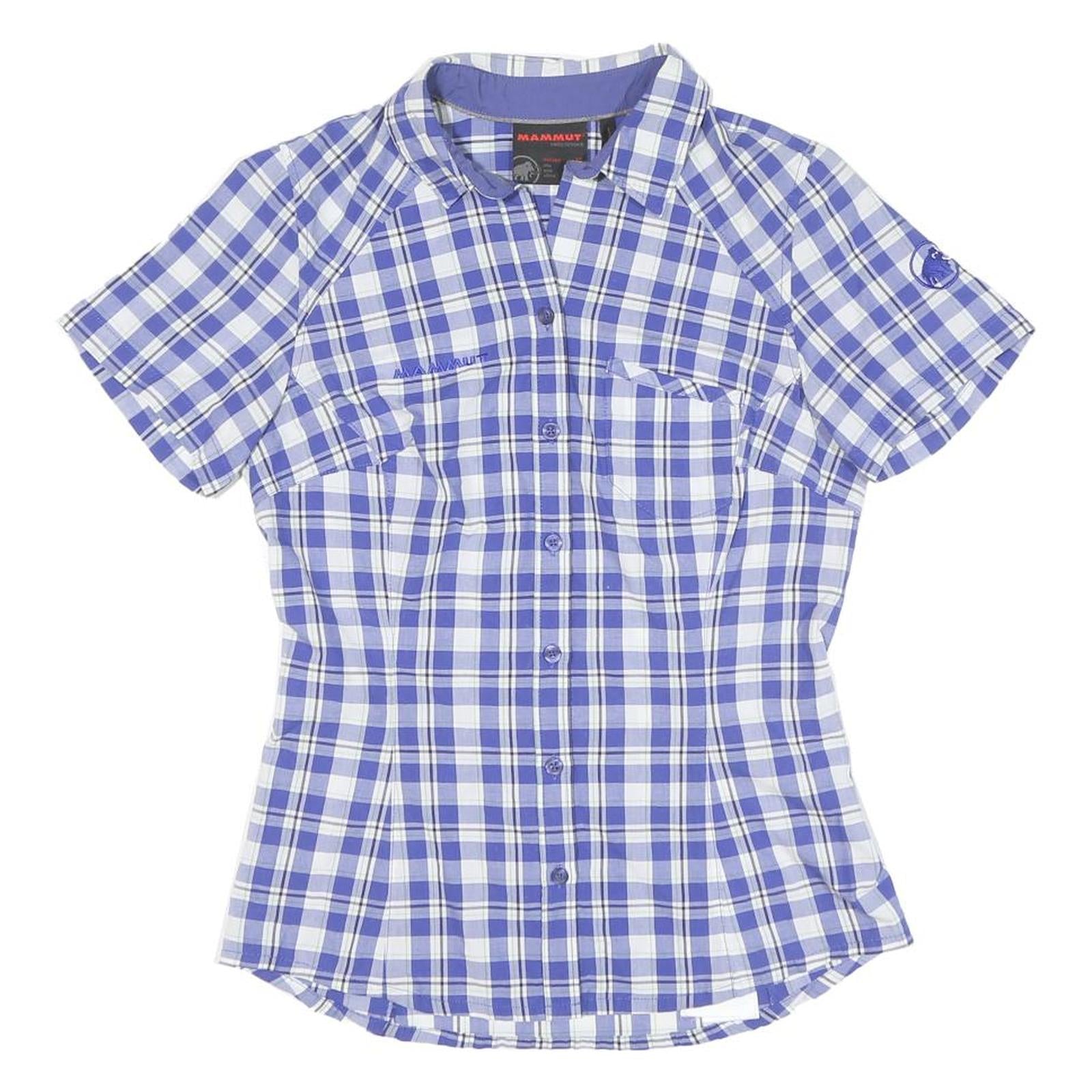 MAMMUT Womens Blue & White Checked Shirt XS Lightweight Cotton Casual Refurbished - N/A refurbished available on Cerqular