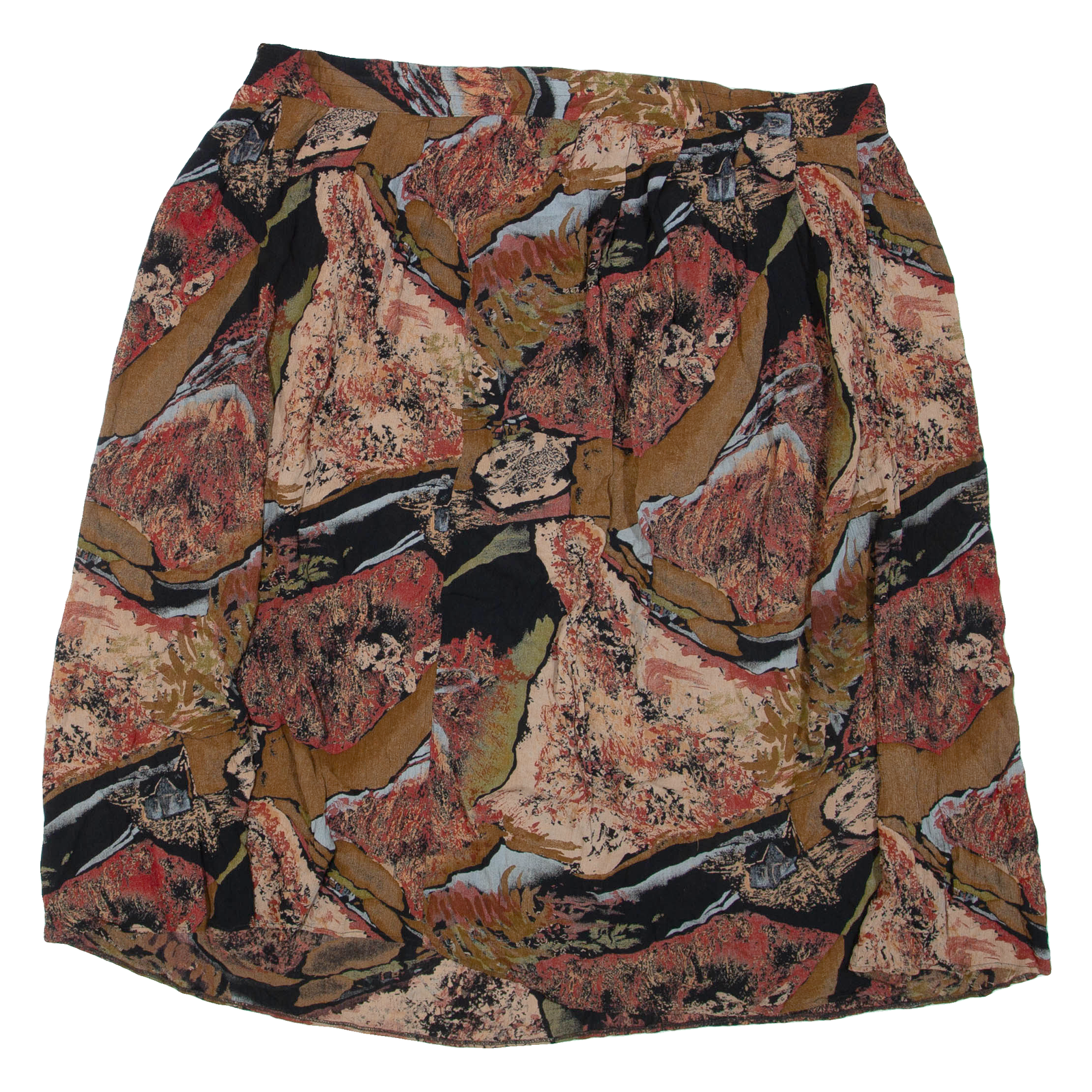 Womens Straight Skirt Brown Knee Length Crazy Pattern 2XL Refurbished - N/A refurbished available on Cerqular