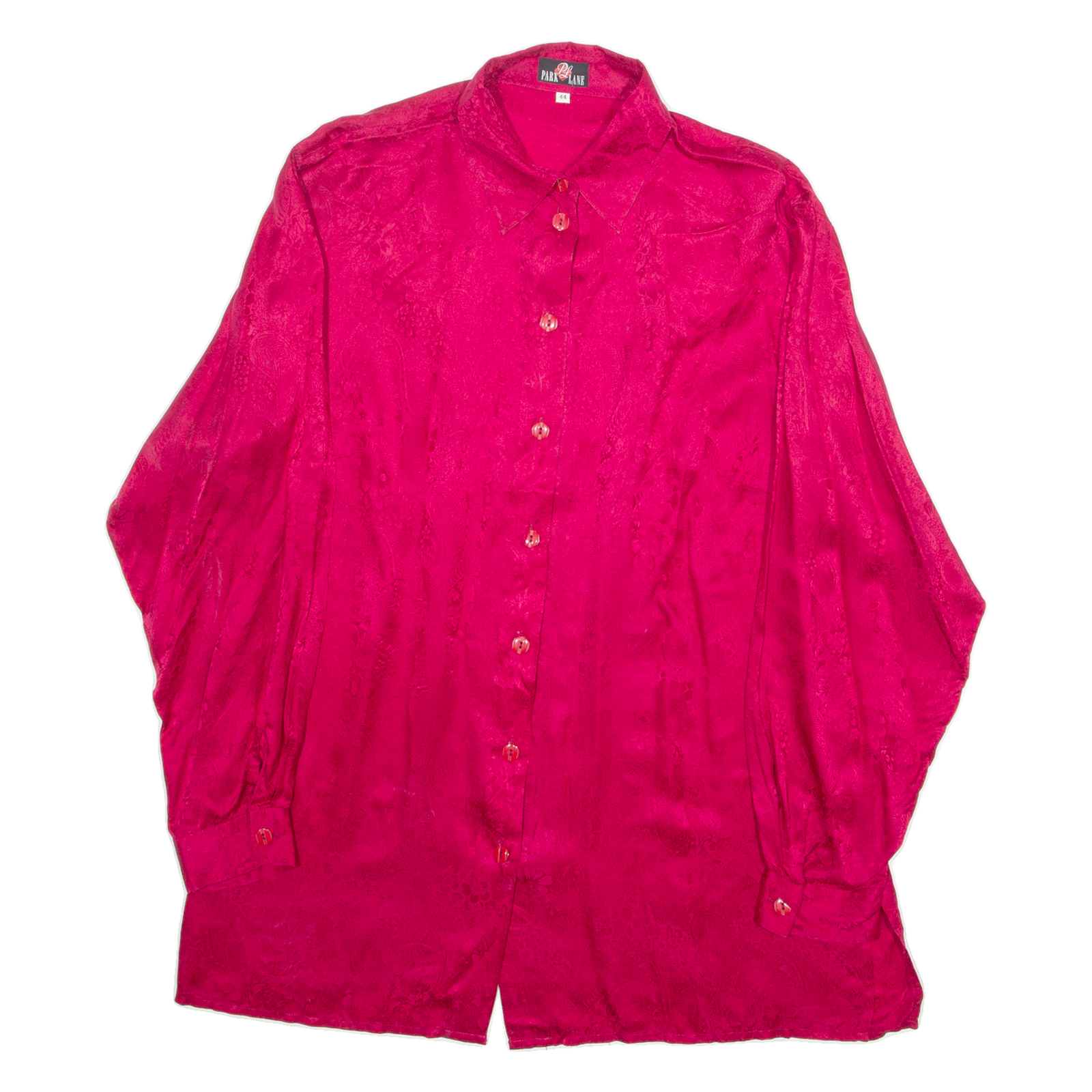 PARK LANE Womens Printed Blouse Red Long Sleeve Paisley XL Refurbished - N/A refurbished available on Cerqular