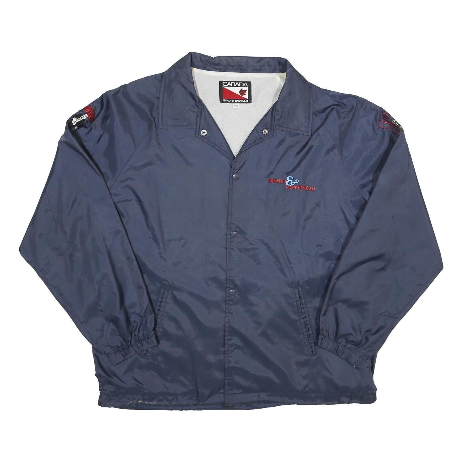 CANADA SPORTSWEAR Mens Blue Nylon Button Jacket XL Lightweight Classic Refurbished - N/A refurbished available on Cerqular