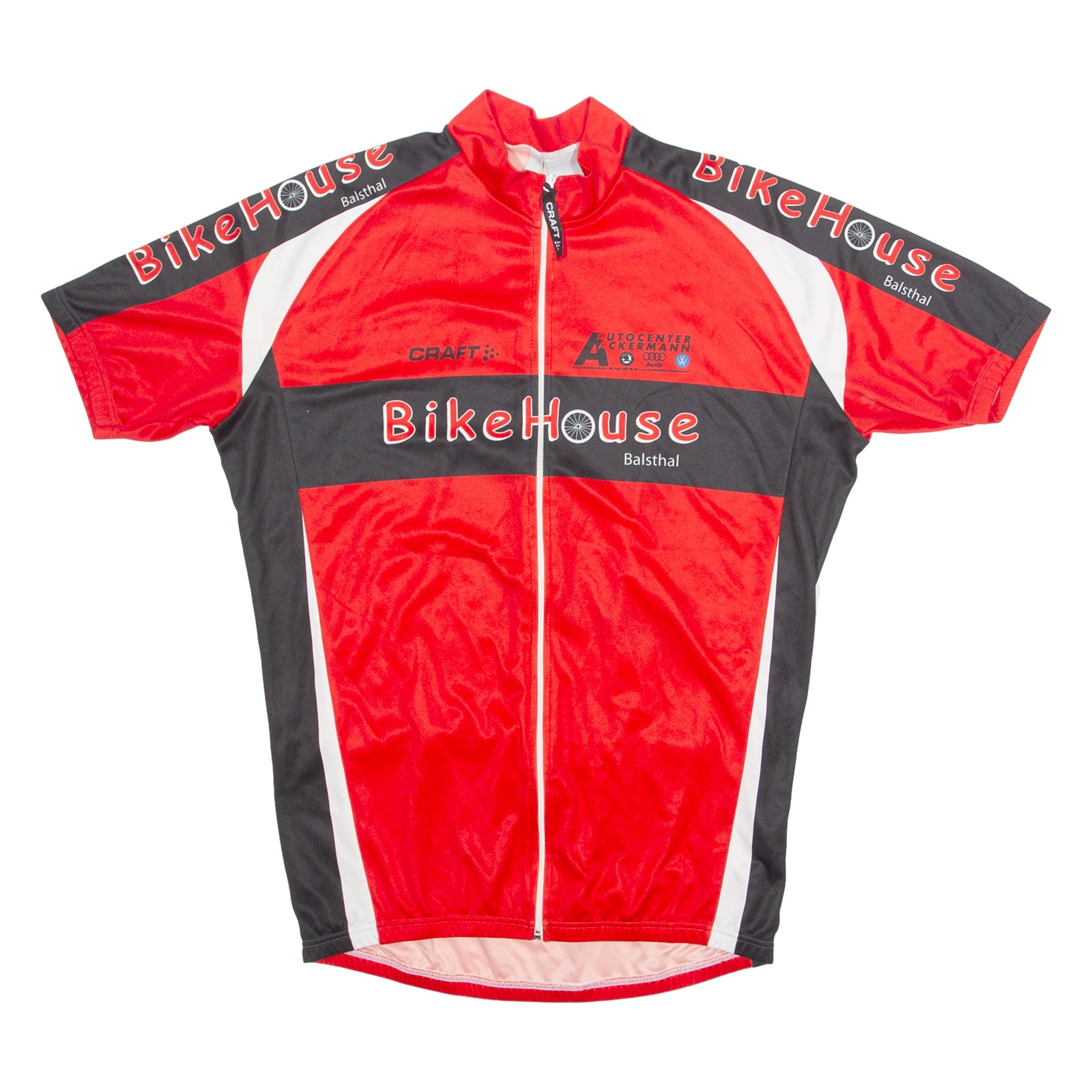 CRAFT Cycling Mens Jersey Red 1/4 Zip 2XL Refurbished - N/A refurbished available on Cerqular