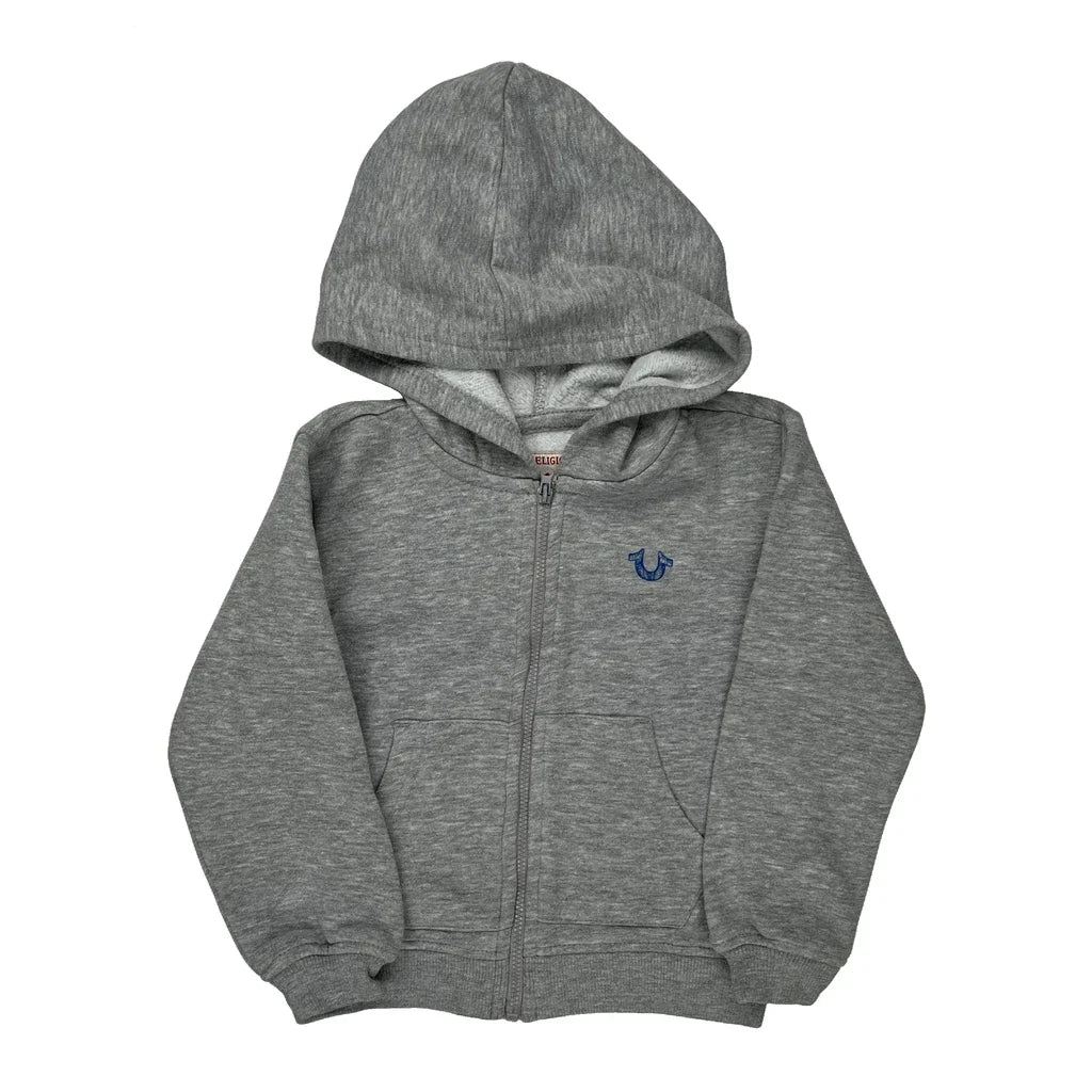 Age 24 Months True Religion Graphic Hoodie - 2XS Grey Cotton Refurbished - Thrifted (note: this is a term often used to describe second- refurbished available on Cerqular